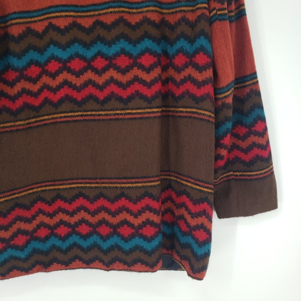 Vintage Aztec Southwestern Boyfriend Blazer Womens Sz M Index by Melrose Brown