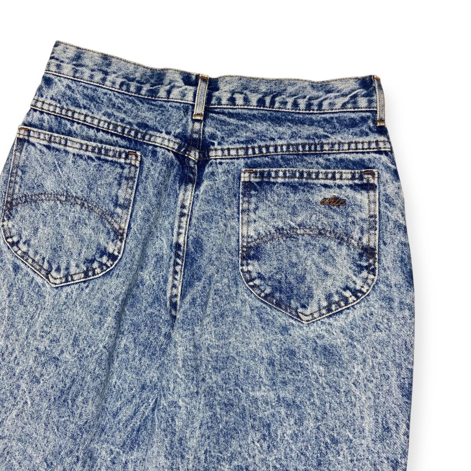 CHIC Women’s Vintage 80s 90s High Rise Tapered Mom Jeans 28.5 Waist