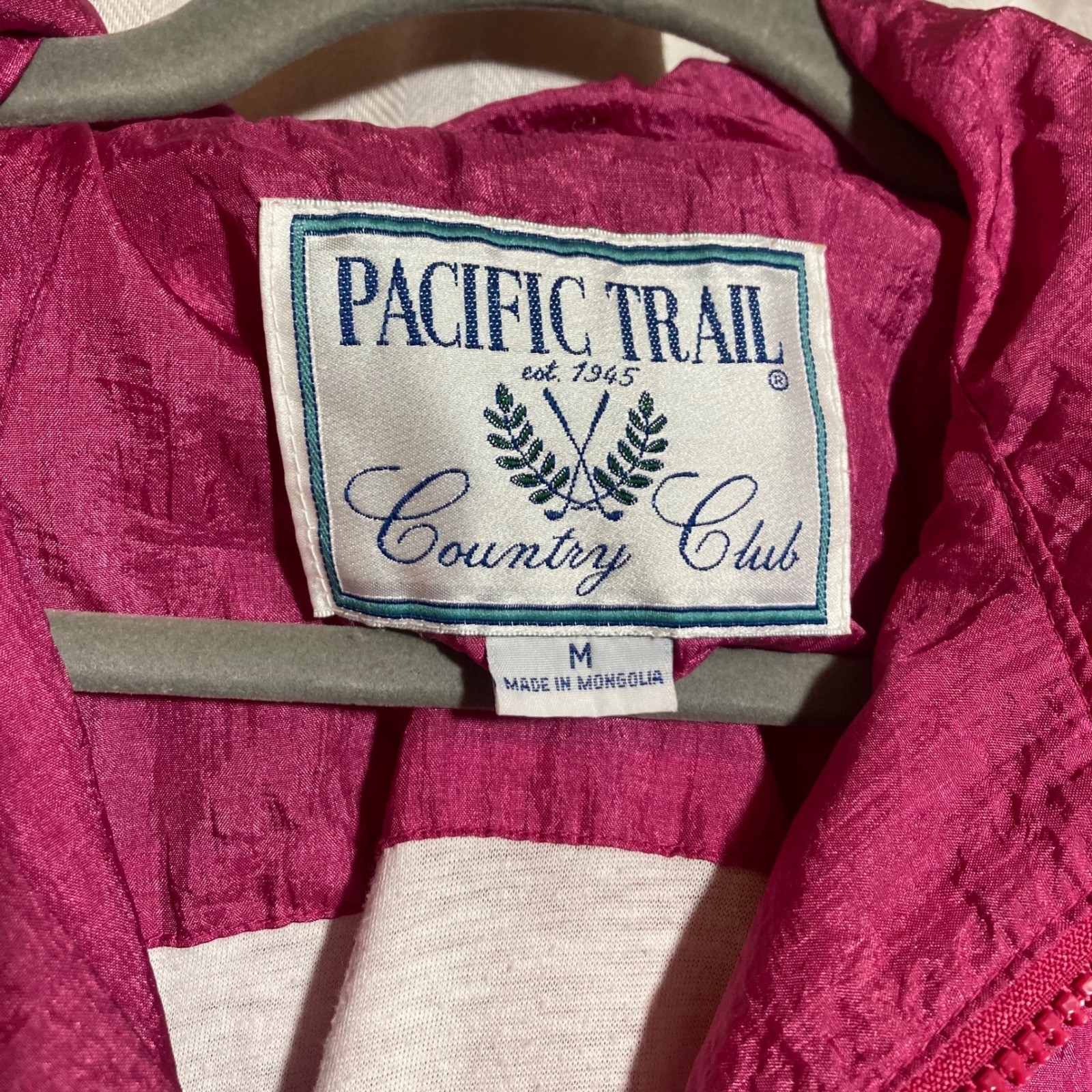 Pacific Trail Jacket Windbreaker Hot Pink Vintage 90s Women’s SZ M Retro Barbie
