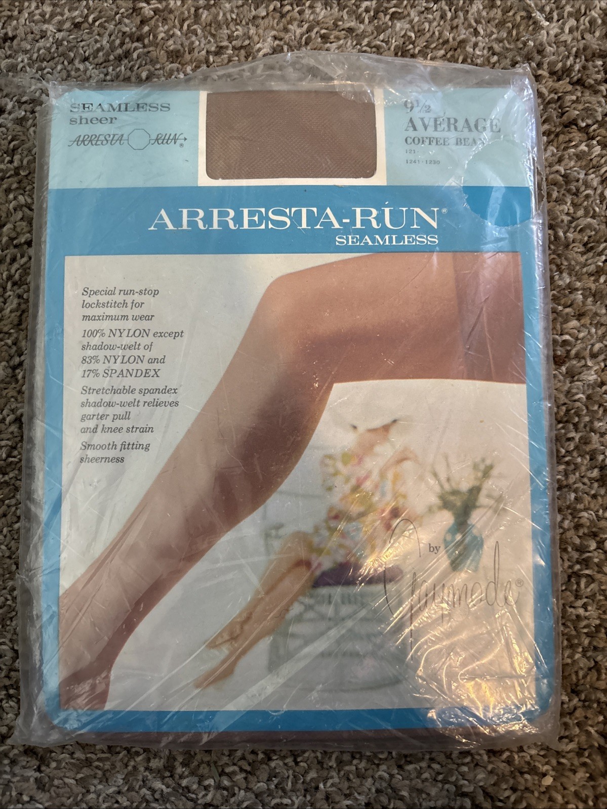 Vintage JC Penney Gaymode Arresta Run Stockings 9.5 Average Stretch New