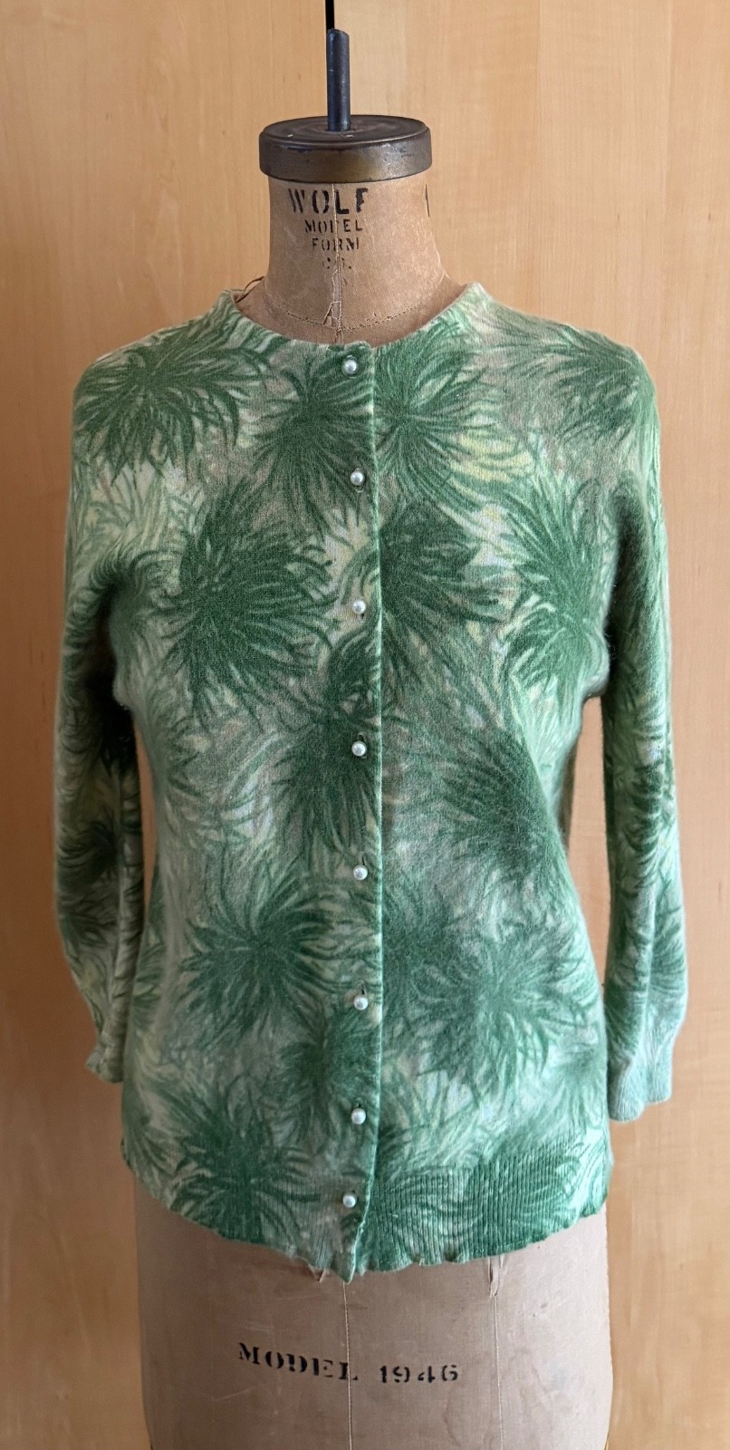 Vintage Edinburgh Angora and Lambswool Cardigan