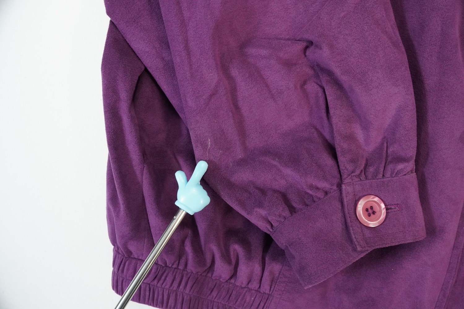 Vintage Da-Rue of California Purple Suede Jacket Womens Sz 12 Faux Made in USA