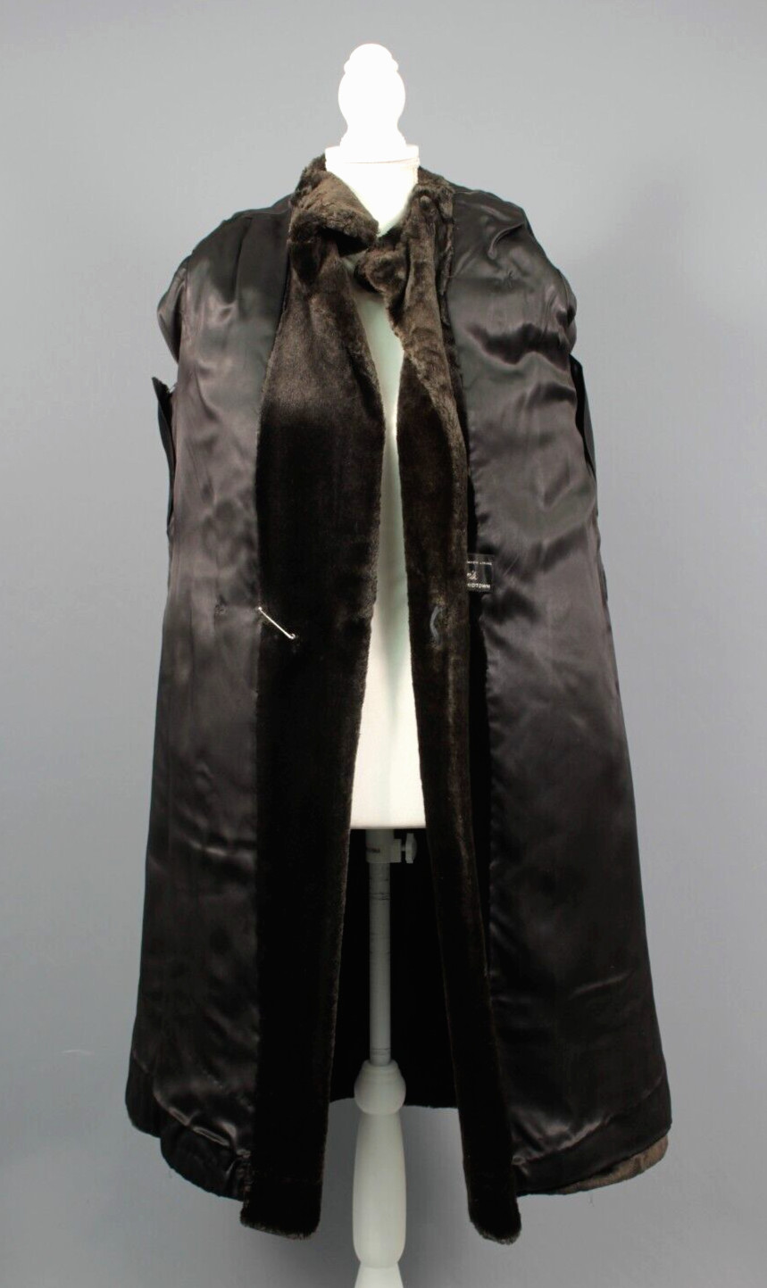 VTG Women’s 30s Brown Velvet Coat W/ Decorative Collar 1930s Sz S/M Skinner’s