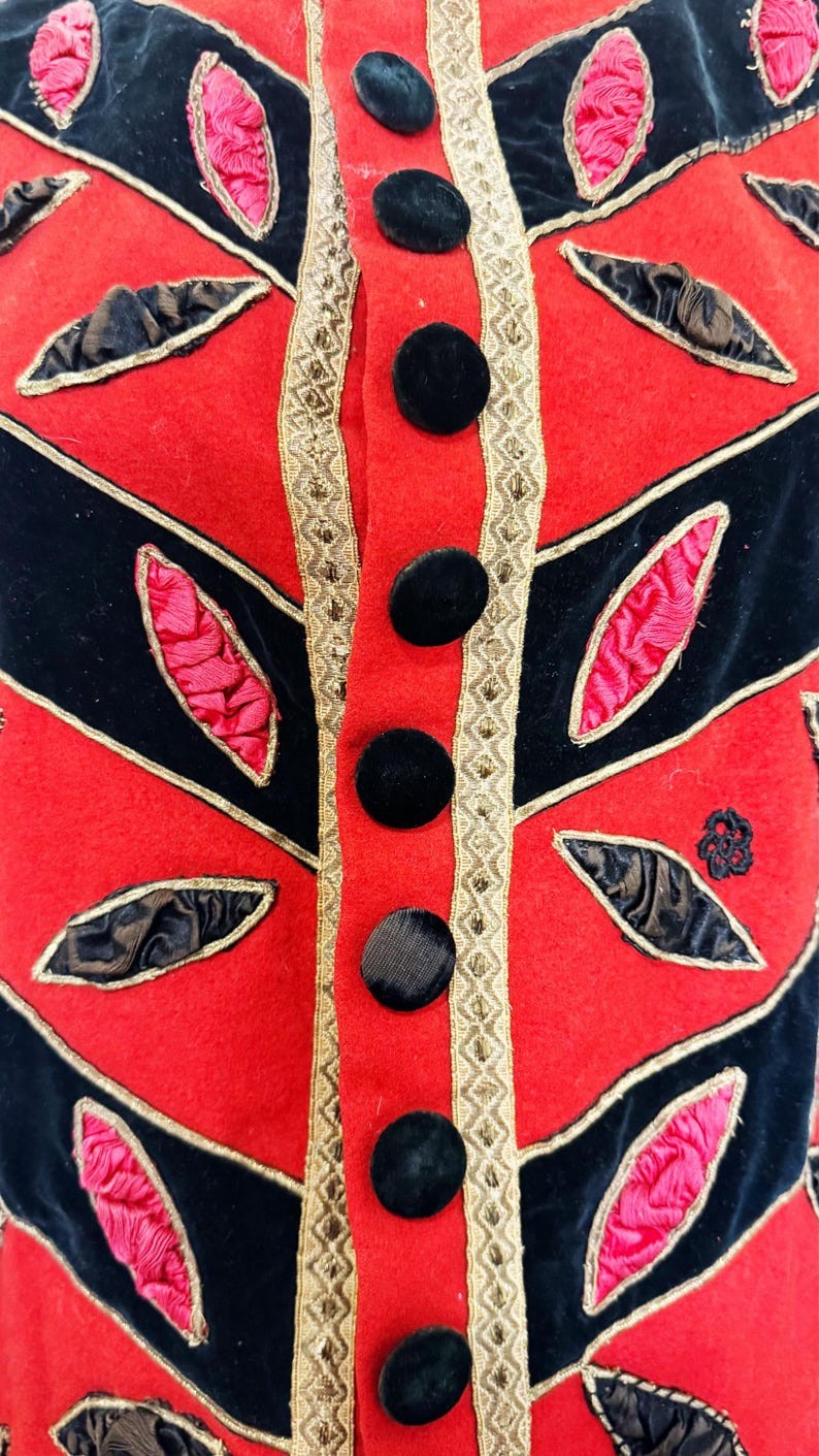 1800s Theatrical Jacket / 1800s Ballet Jacket / Antique Jacket / Size Medium