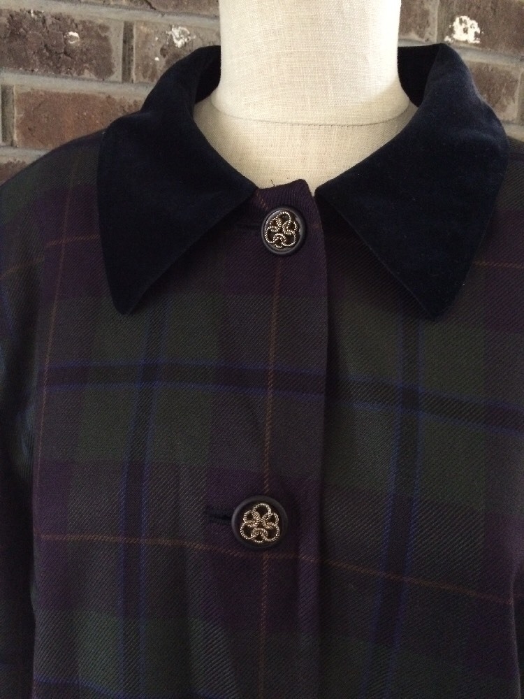 Stylin’ VTG Kasper by ASL Lined Blazer Green Tartan Plaid Ladies’ Size 14 – NOS