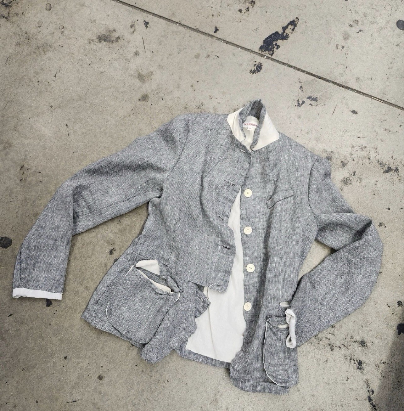 Hannoh Vintage Style Weasley Jacket Linen, Older Tag Go Back To Th 60s Size 38