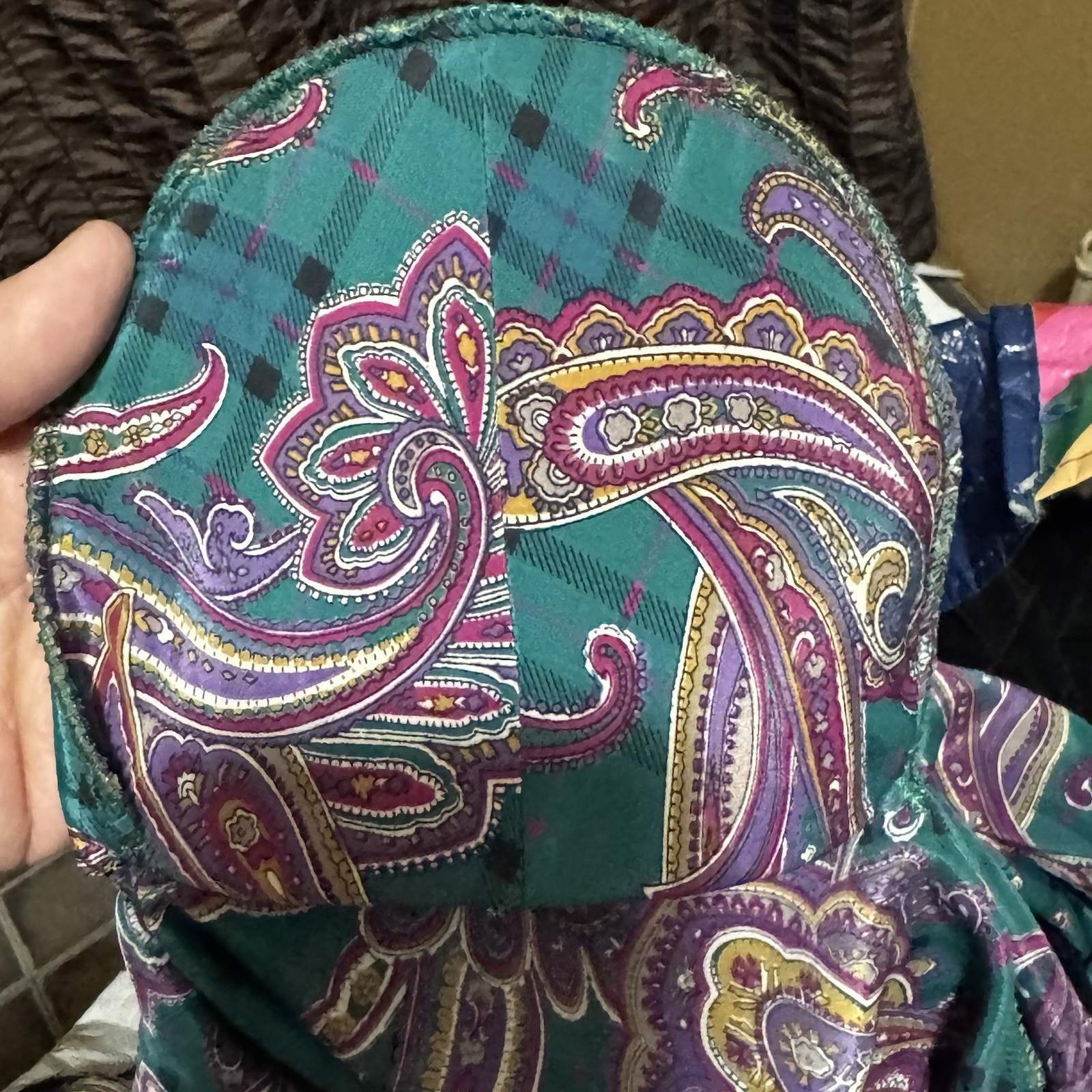 Alfred Dunner Blouse Sz 14 Blouse Bow Neck Long Sleeve Paisley 1980s Vintage