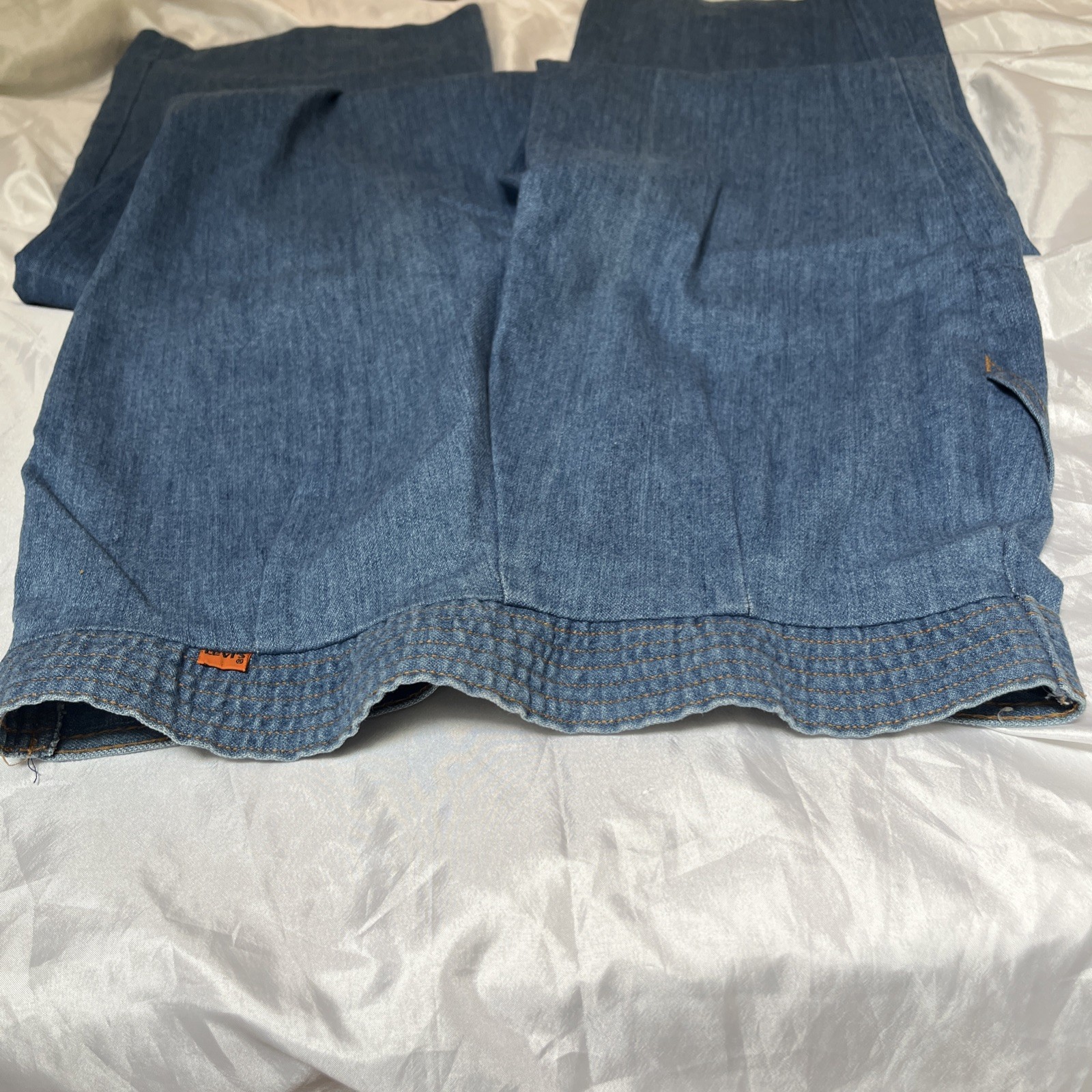 Vintage Levi’s Wide Leg Flare 60s 70s Talon Zip Orange Tab Denim Jeans