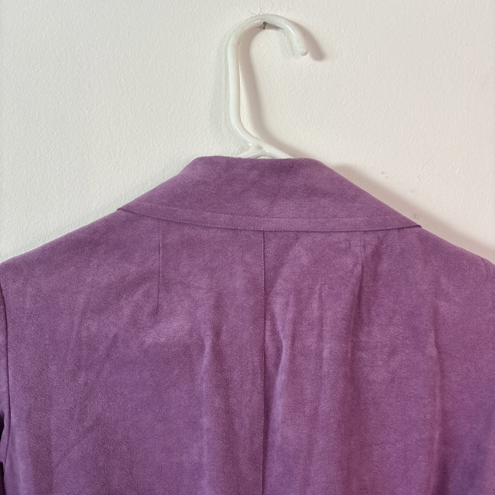 Vintage 70’s Mollie Parnis Purple Ultra Suede Trench Coat S/M