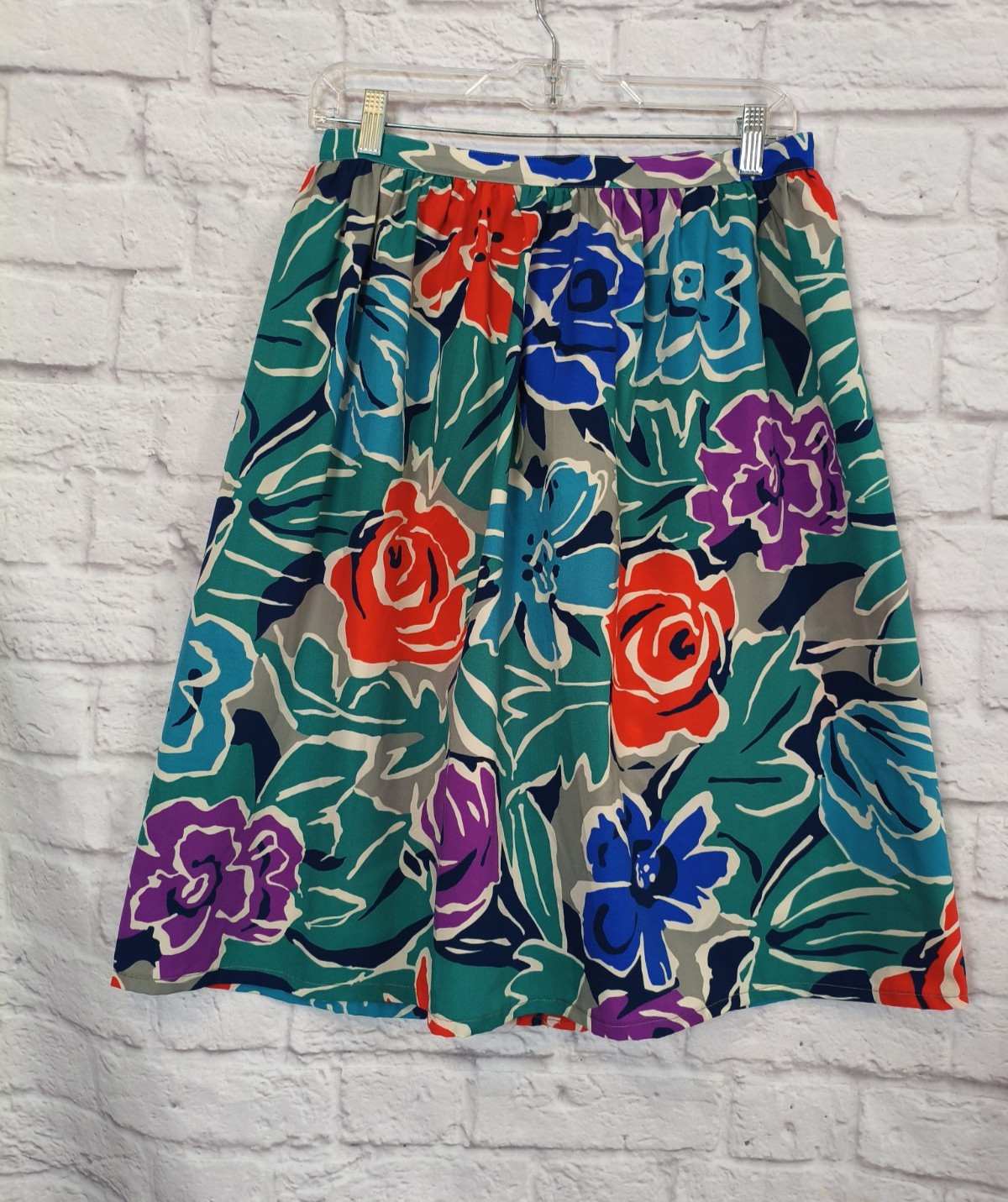 Vintage 1984 Estelle Abstract Floral Flowy Skirt Size Small ?? See Measurements