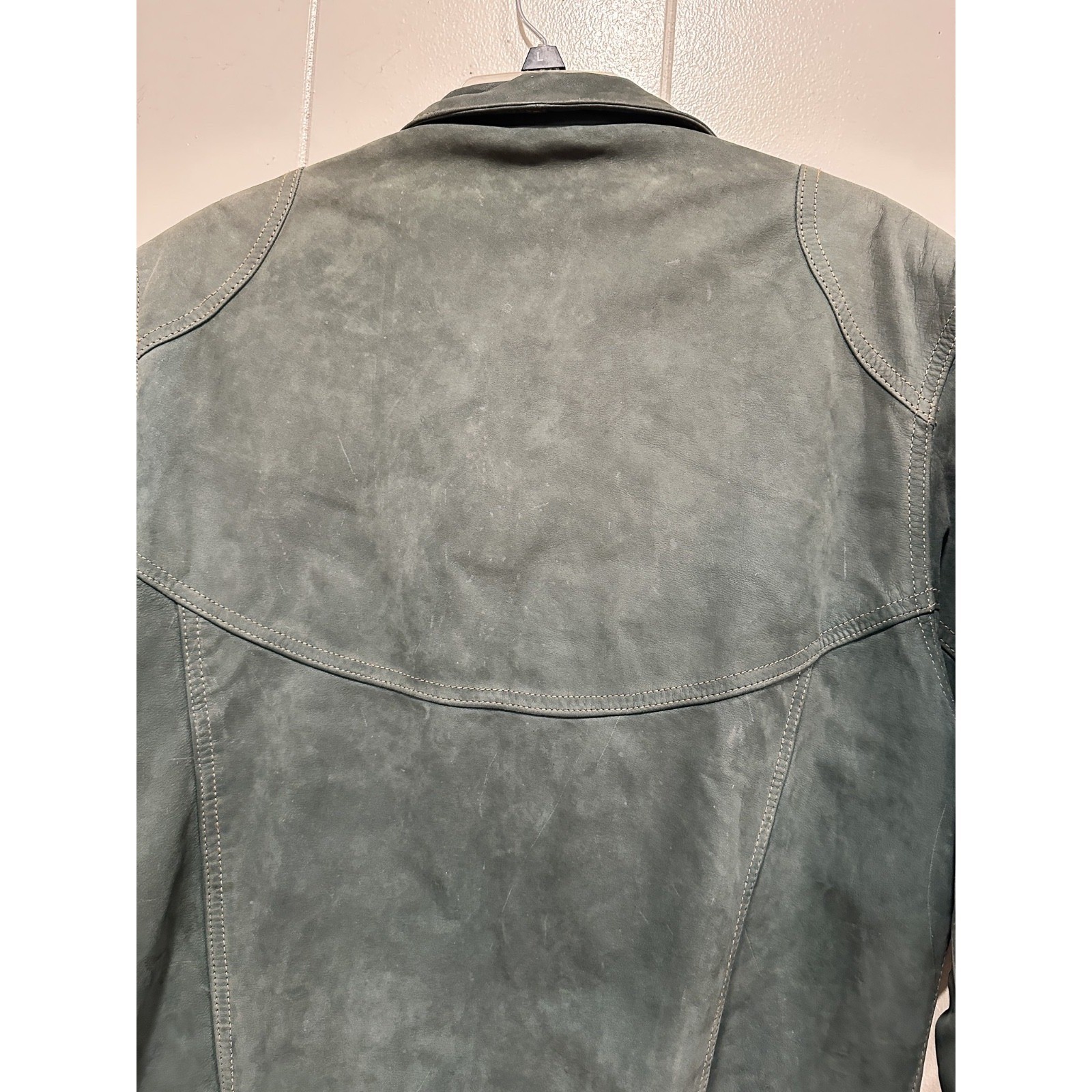 Vintage Lloyd Elliot Country Club Leather Jacket Green Womens M
