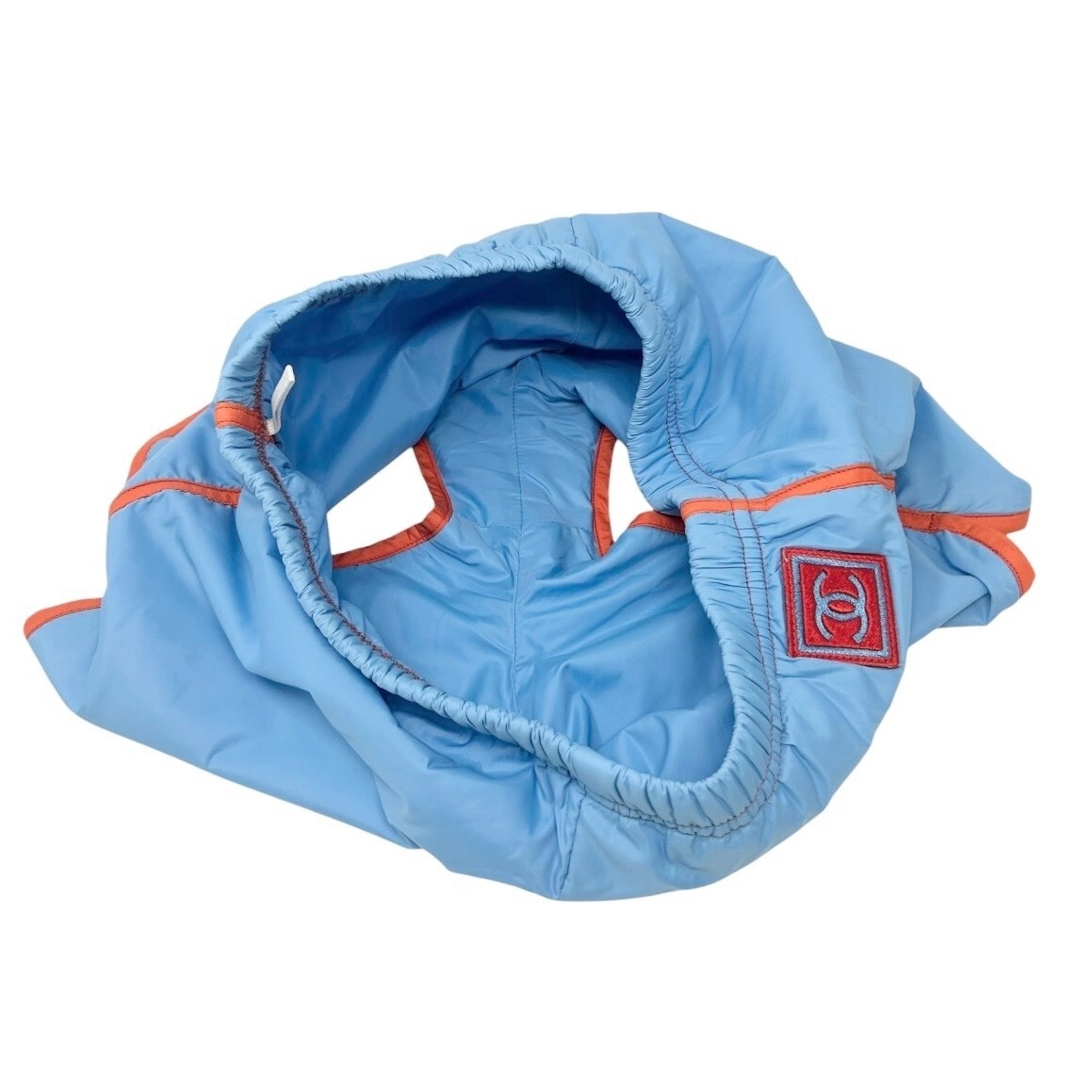 CHANEL Sport Vintage 02S CC Logo Short Pants #36 Shorts Blue Orange Polyamide