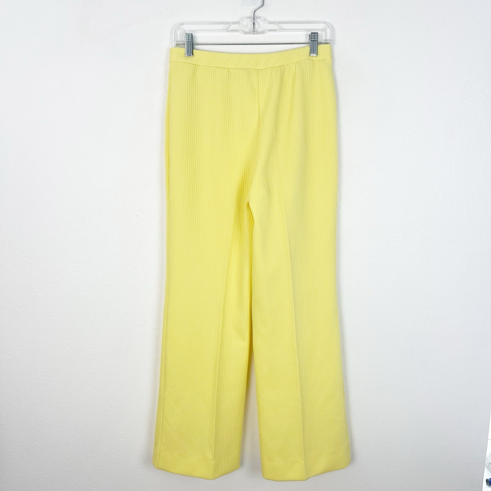 Madison Wardrobe Maker Vintage Yellow Ribbed Pantsuit 70s Chic Retro Set