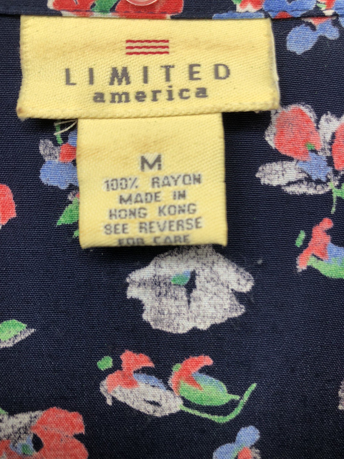 Vintage Y2K Limited America Floral Shirtdress Medium Light Retro 90s Cottagecore