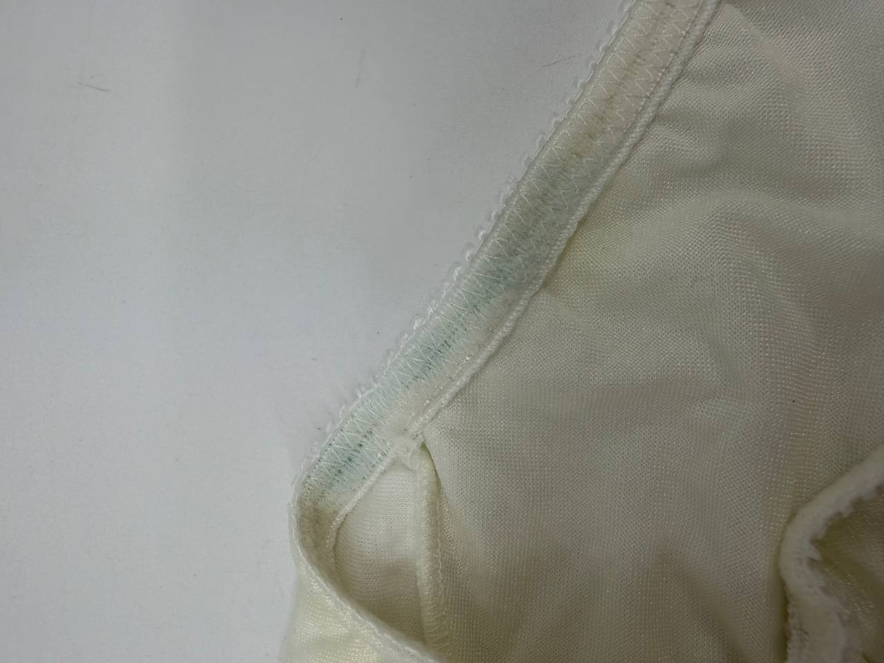 Vintage Woolite Silky Hi Cut Brief Panties Ivory Nylon Lycra Size 00L USA