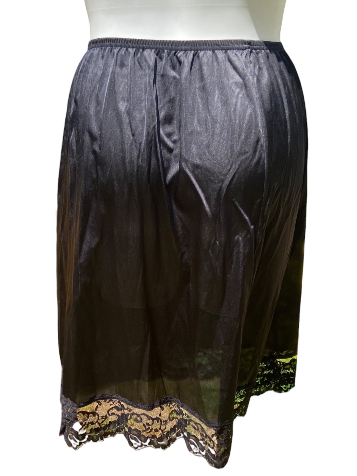 Vintage Vassarette Black Half Slip Size 2XL 26″/ 46 Style 11-805