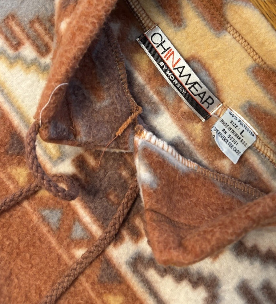 ChinaWear by Morsly Woman’s Size L Fleece Aztec Pullover Vintage Top Ski