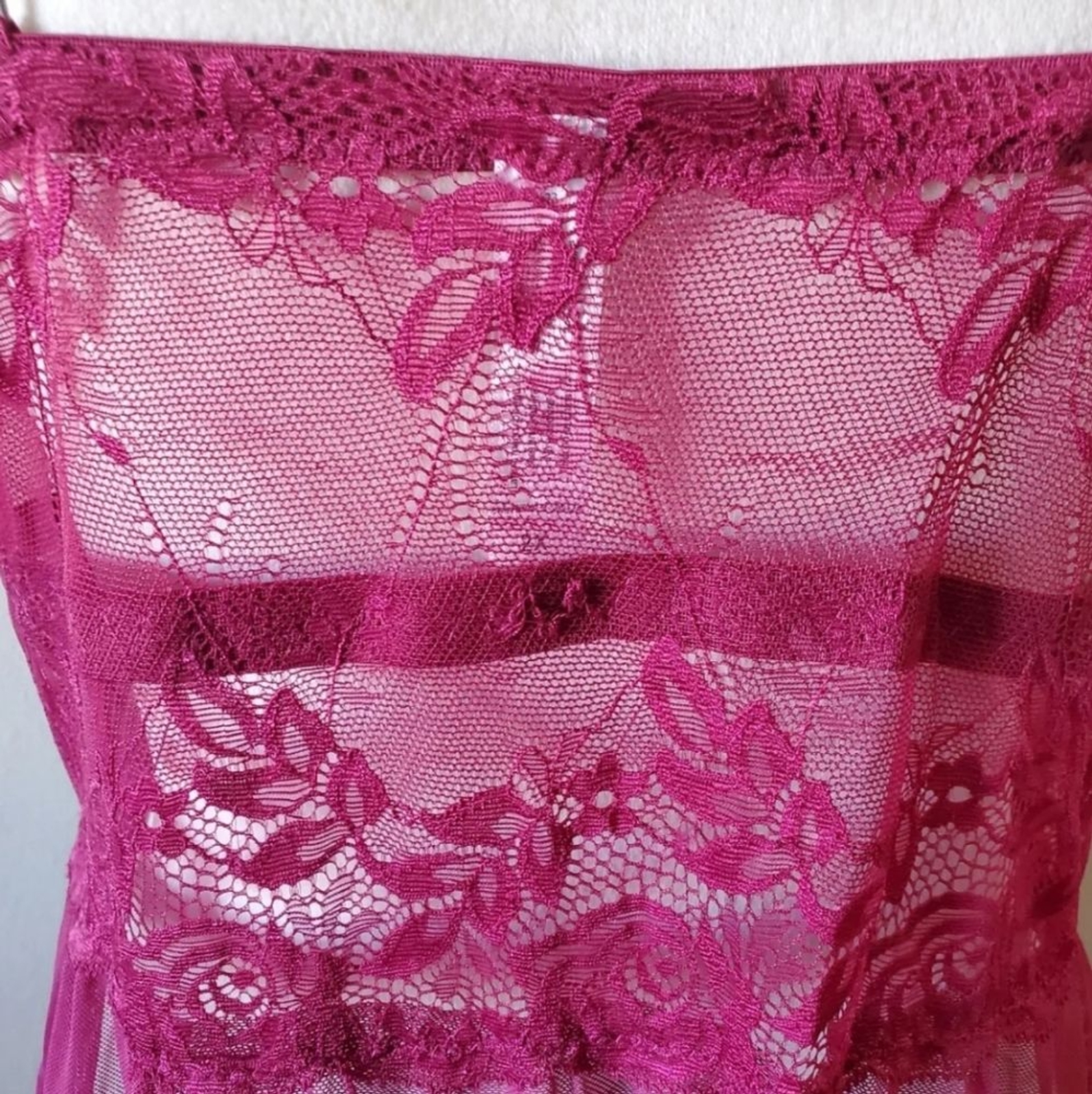 NWT French Affair Women’s Plus 3X Babydoll Set Lingerie Sheer Lace