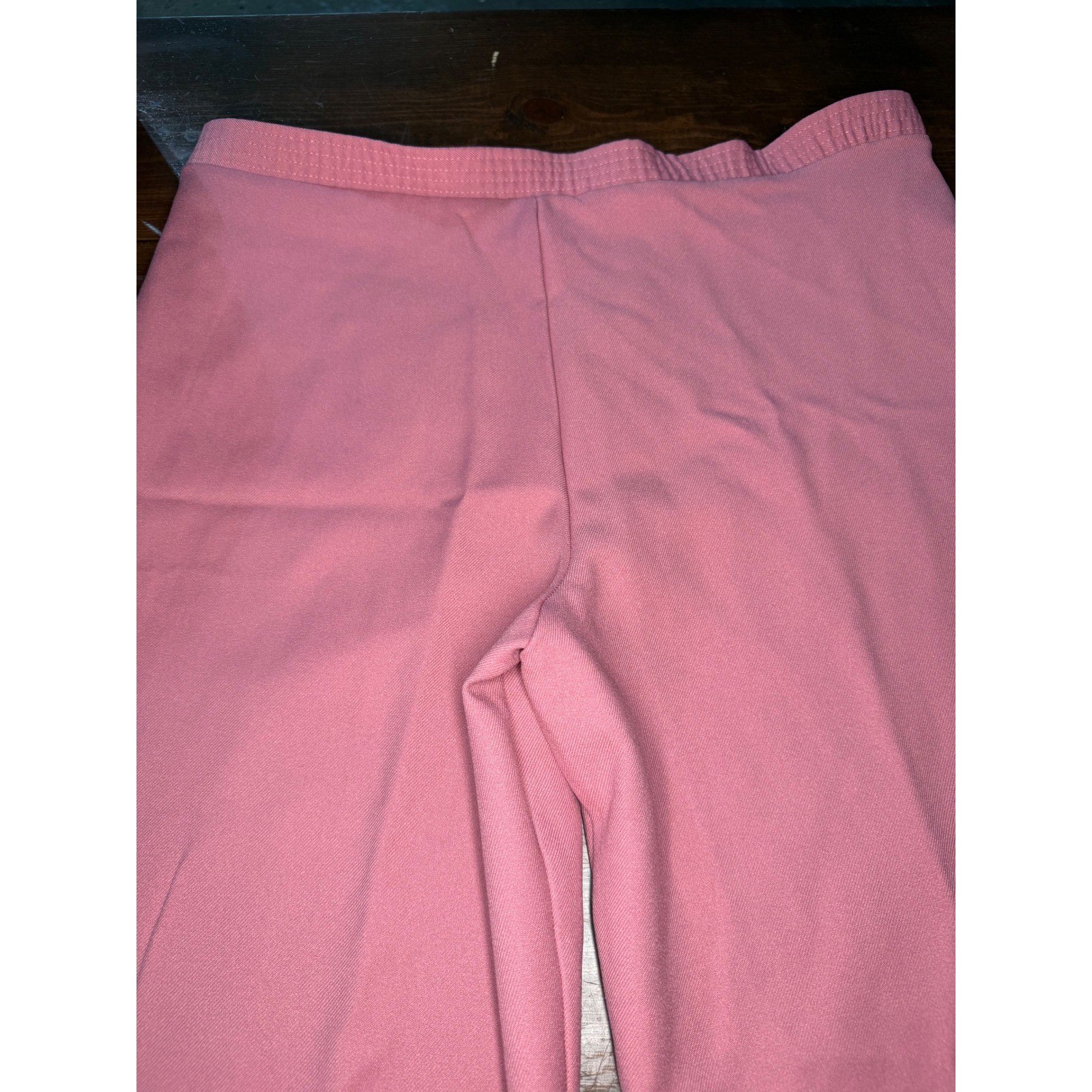 Donnkenny Vintage Pink Pull On Elastic Waist Straight Leg Dress Pants Womens
