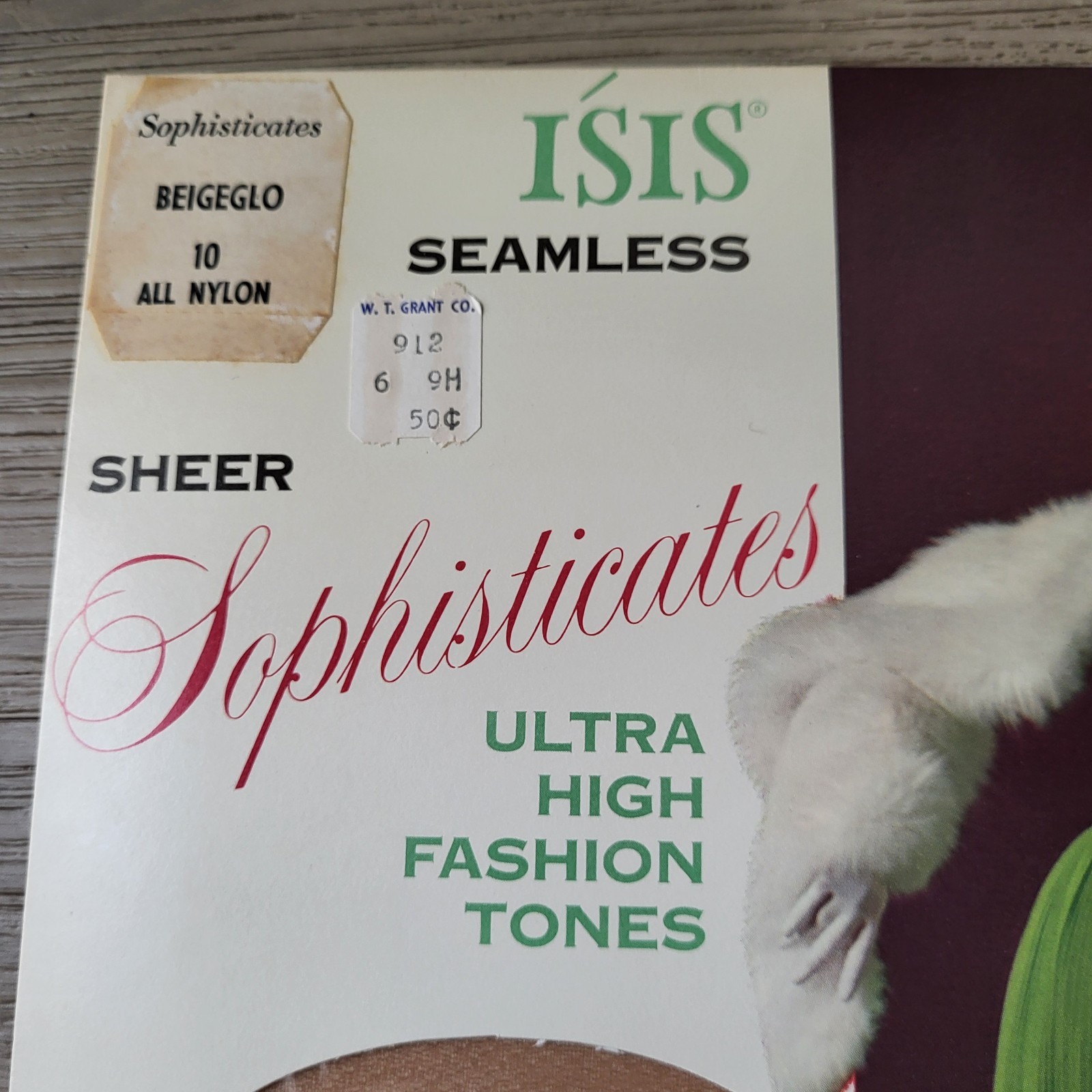 VTG ISIS Seamless Sheer Womens 10 Sophisticates Pantyhose New 60’s