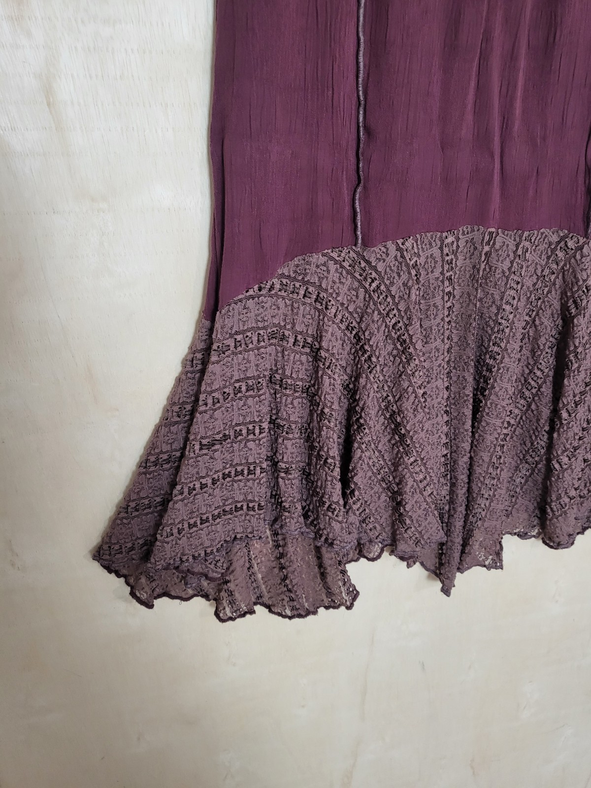 Size:14 SPENCER ALEXIS Vtg 2 Piece Top Skirt Burgundy Gothic Boho Romantic