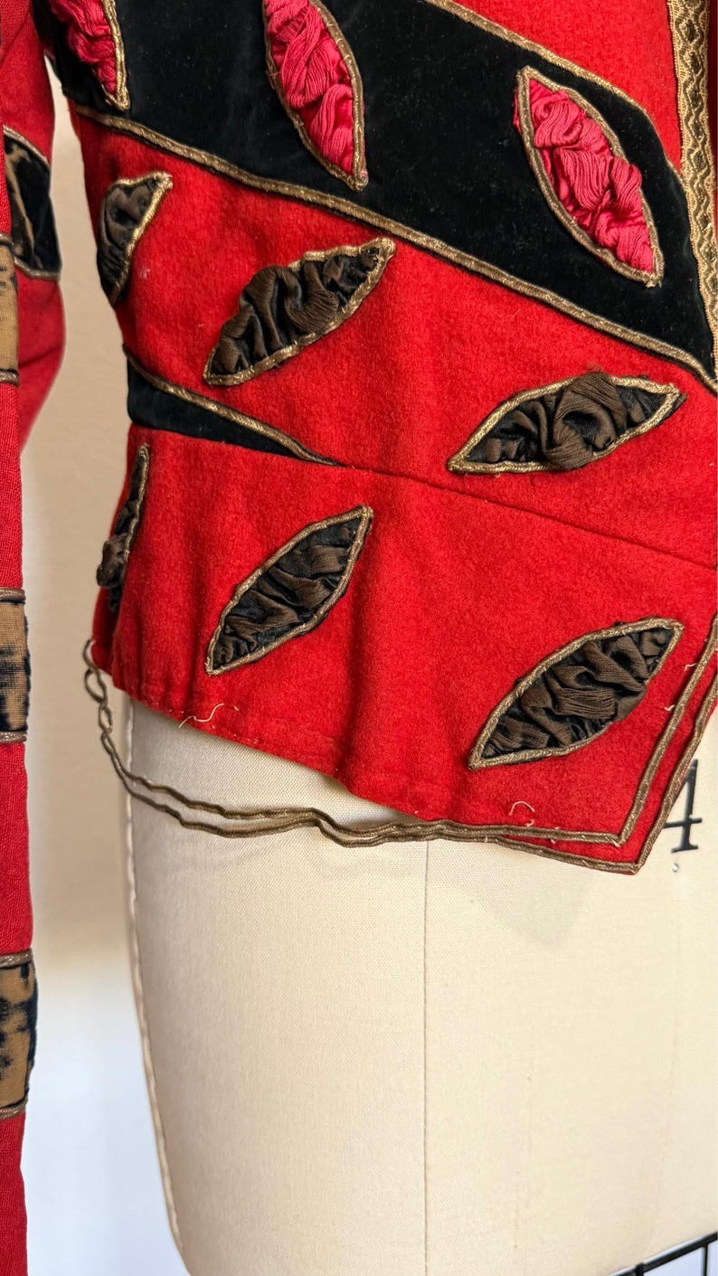 1800s Theatrical Jacket / 1800s Ballet Jacket / Antique Jacket / Size Medium