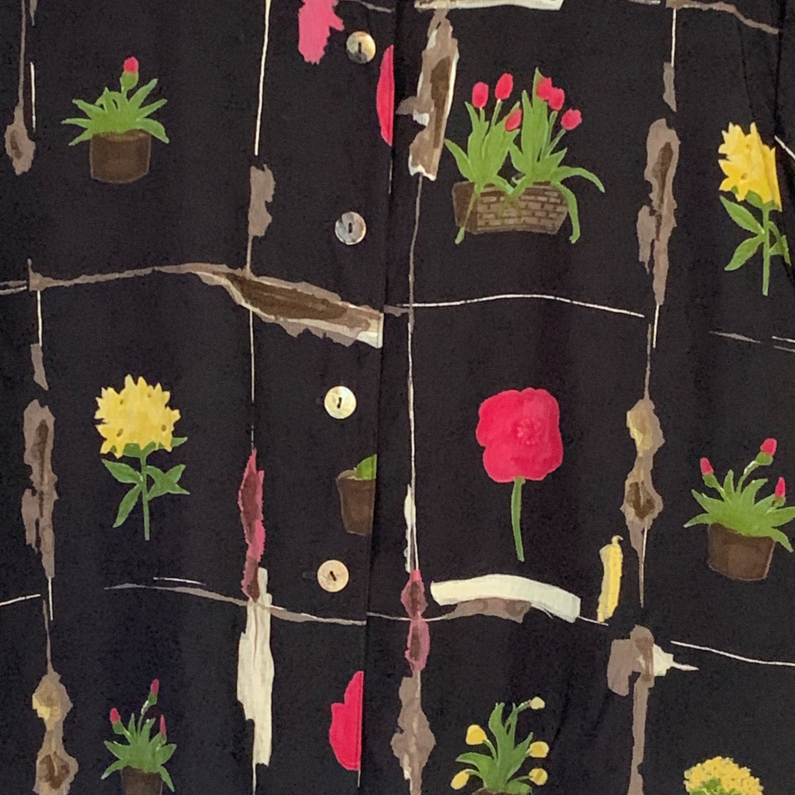 VTG 2-Piece Dress & Jacket Set MEDIUM Black Floral Midi 70s 80s Ilyse Hart LTD