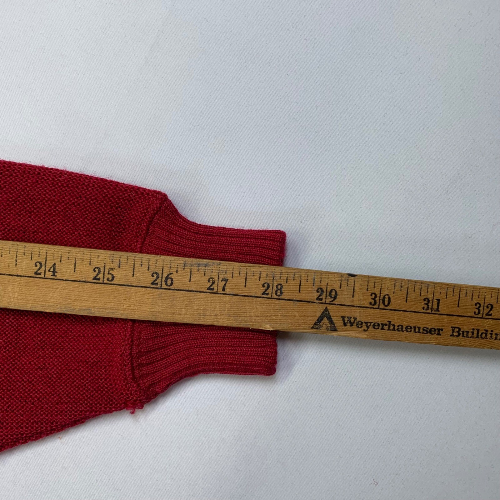Vintage SXM Penguin Seattle Knitting Mills Cardigan Sweater Medium Wool Red