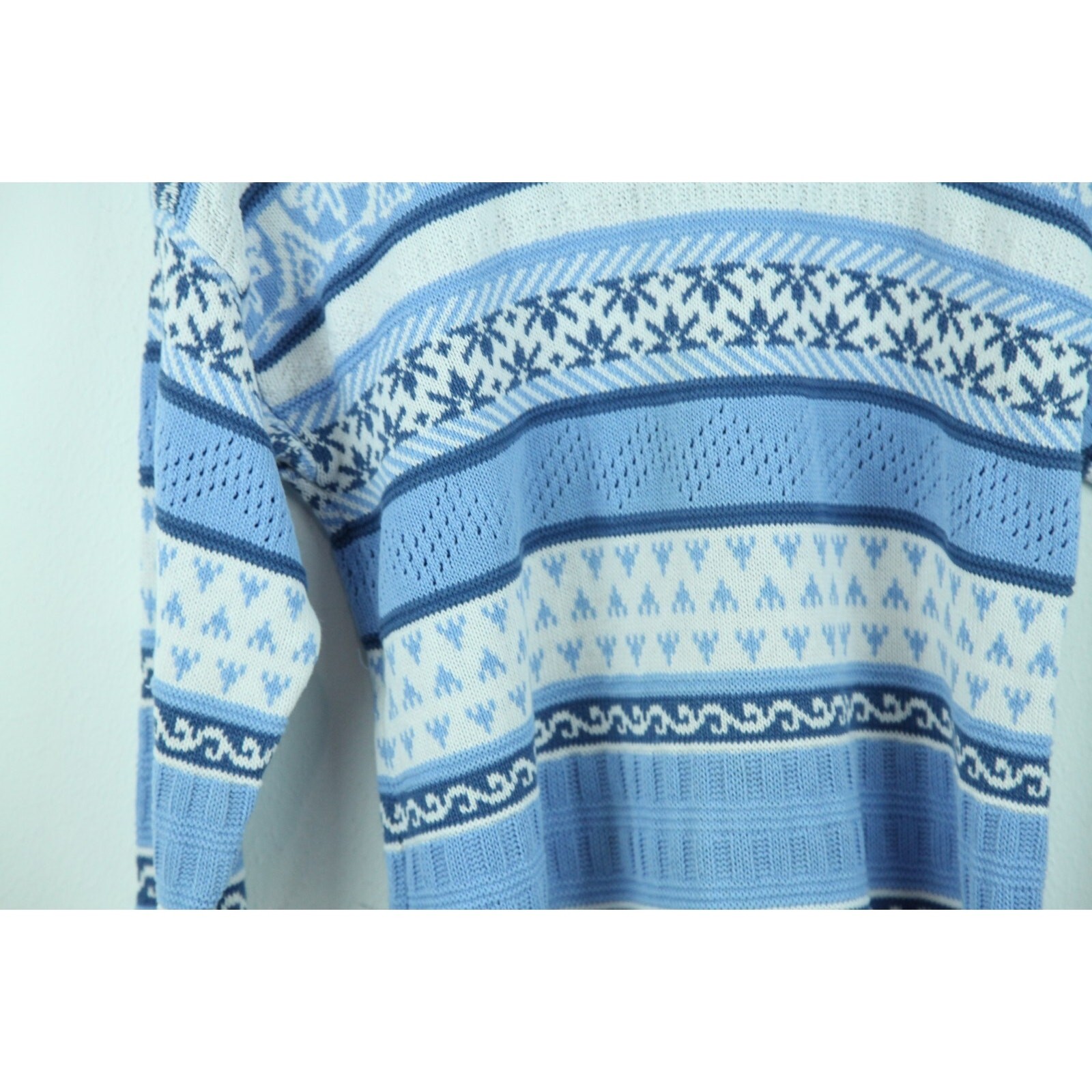 Vintage Small Sweater Stripe Preppy Cotton Blend Nautical Fisherman Country Club