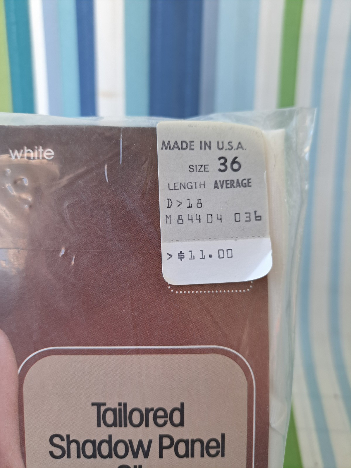 Vintage Sears Tailored Shadow Panel Slip 100% Antron Nylon Ivory Size 36 2 BIN14