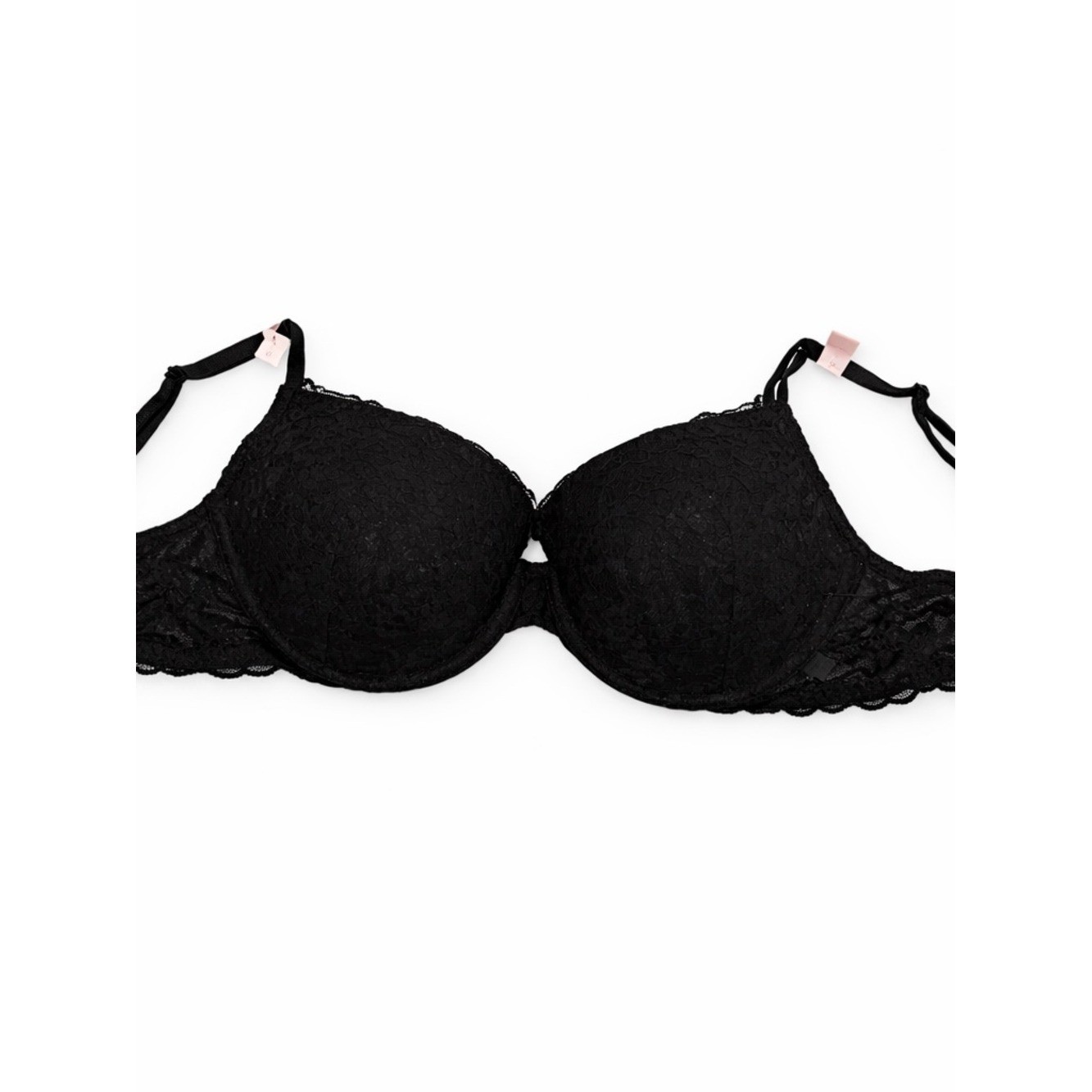 NWT Victoria’s Secret Bra 36C Black Lace Push-Up / Lightly Lined