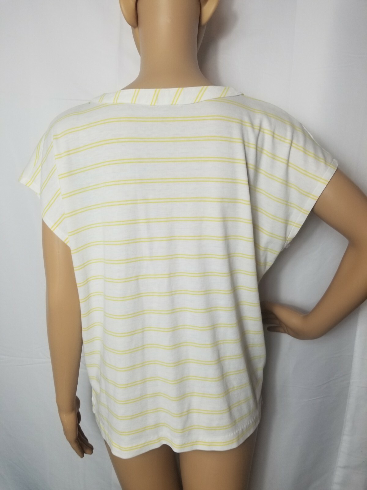 Vintage 1980s Womens Shirt Ivylane New York Top V-Neck Single Stitch Size 38
