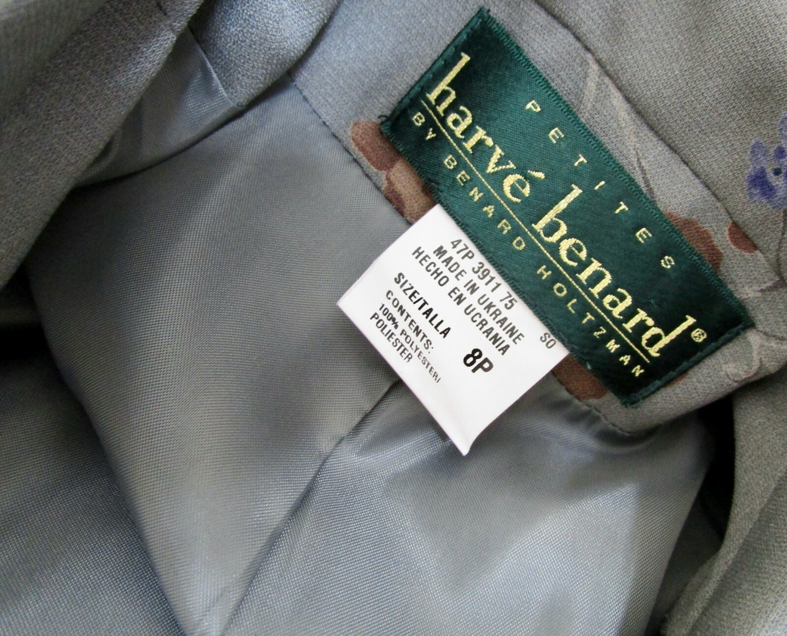 Havre Benard Floral Sage Green Tailored Blazer Jacket 8P