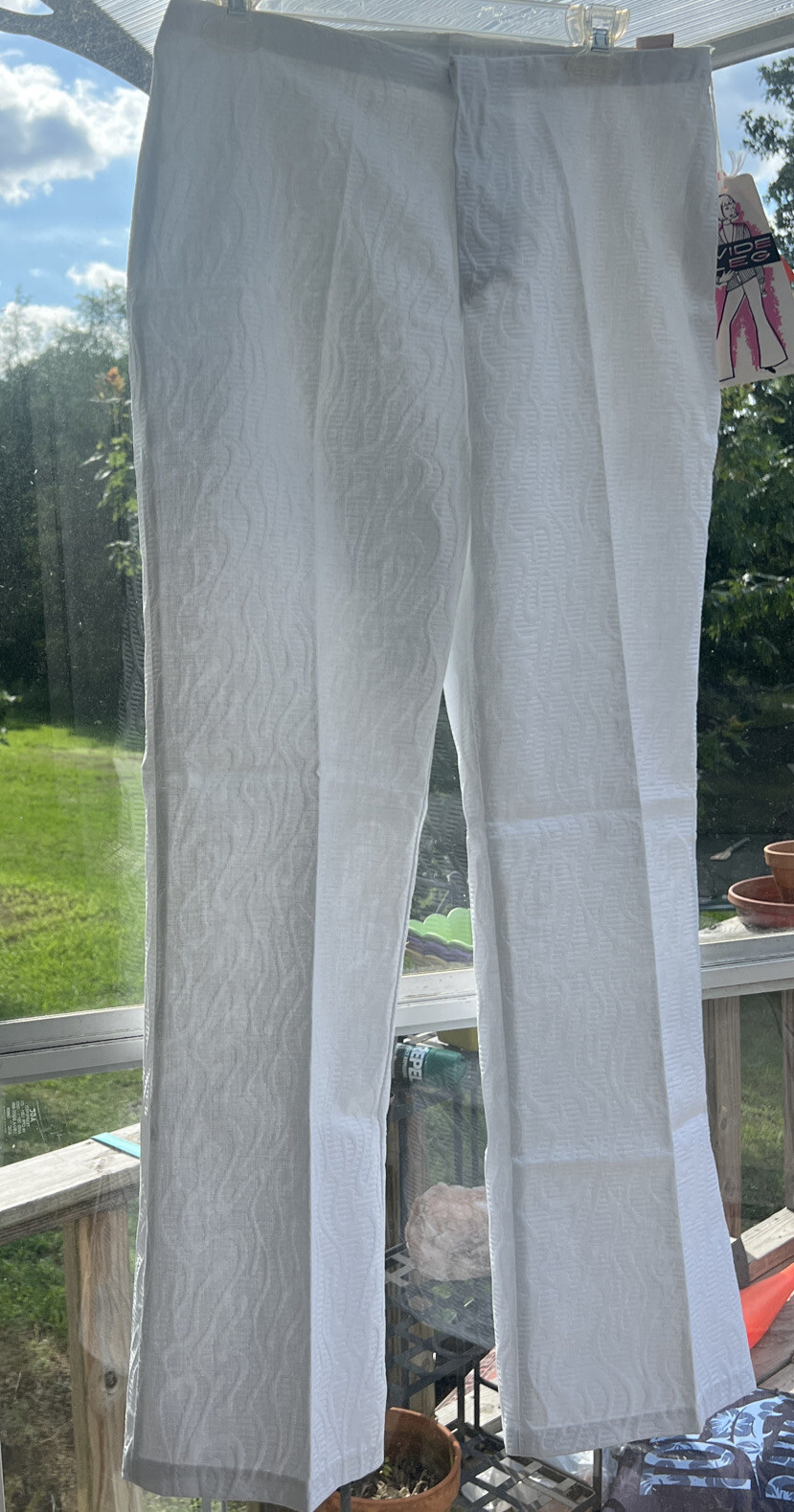 Vintage large Wide Leg White Pants M. Lowenstein & Sons, Inc. Original Tags