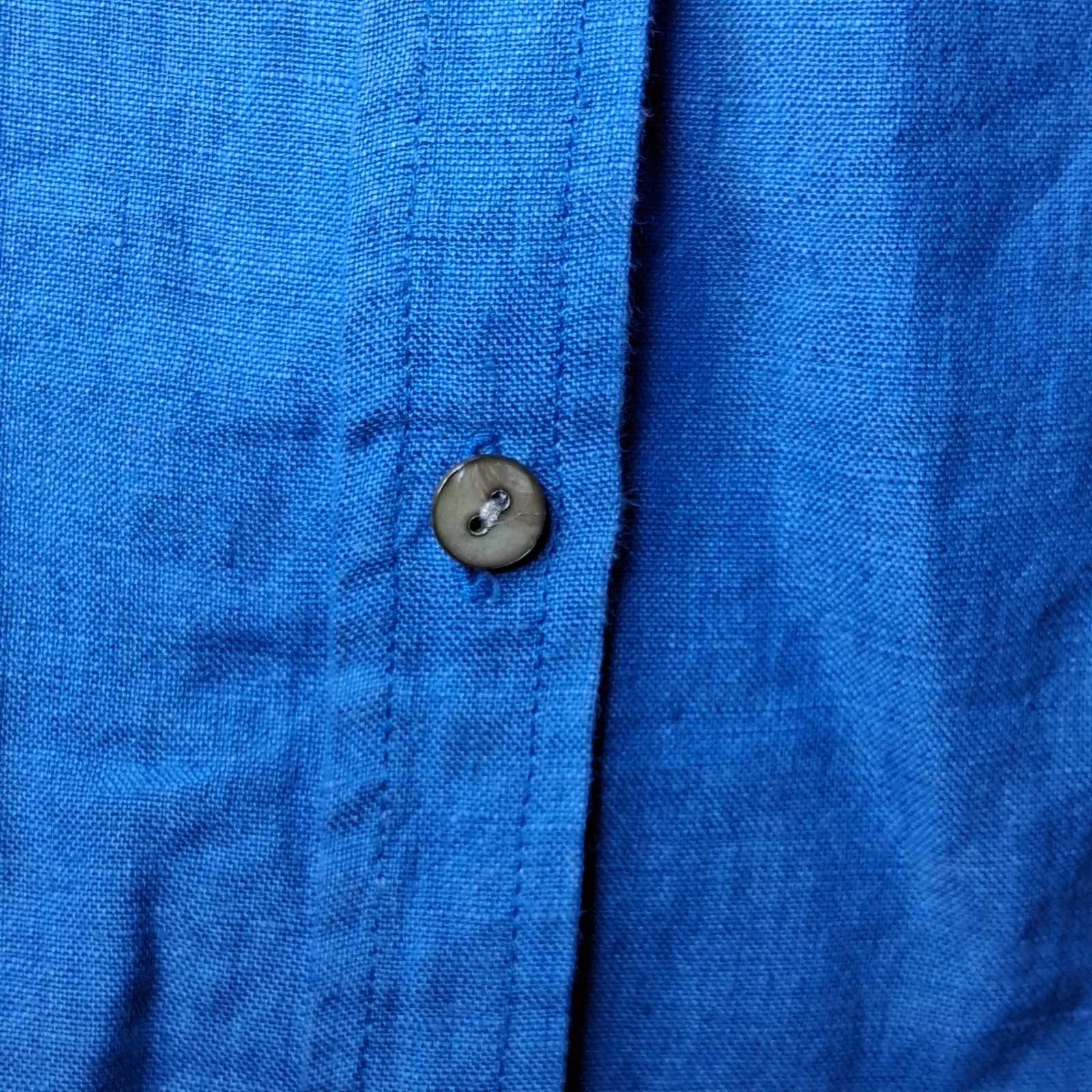 Vintage 2Pc 100% Linen Wrap Top Cardigan Set NWT Blue 8P European Summer Coastal