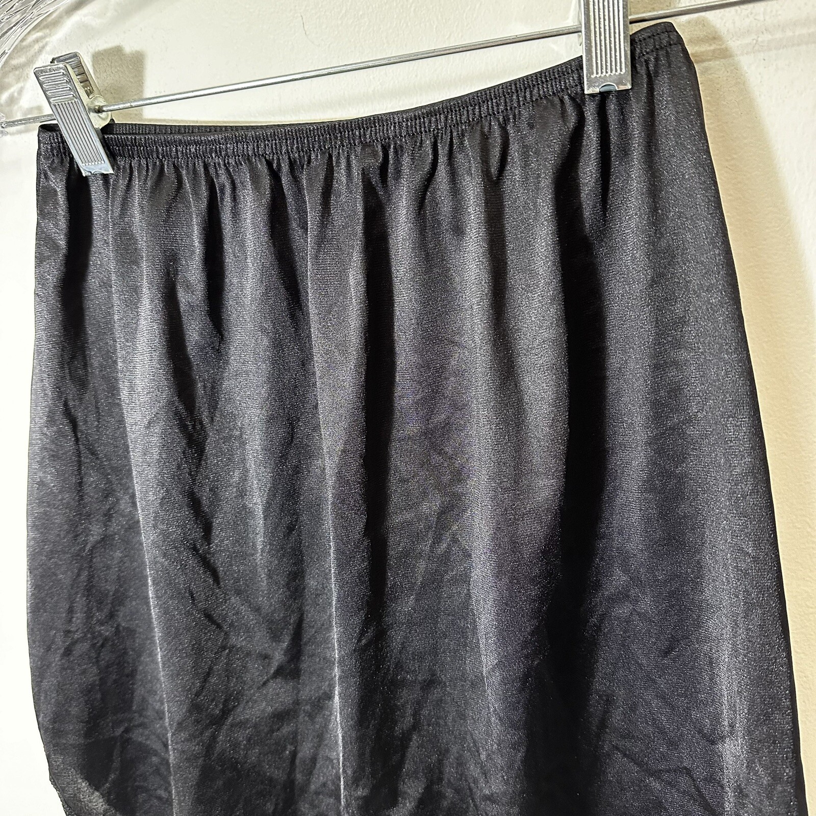 Vintage Vassarette Mini Black Nylon Slip Smal 11-122 Silky Sissy