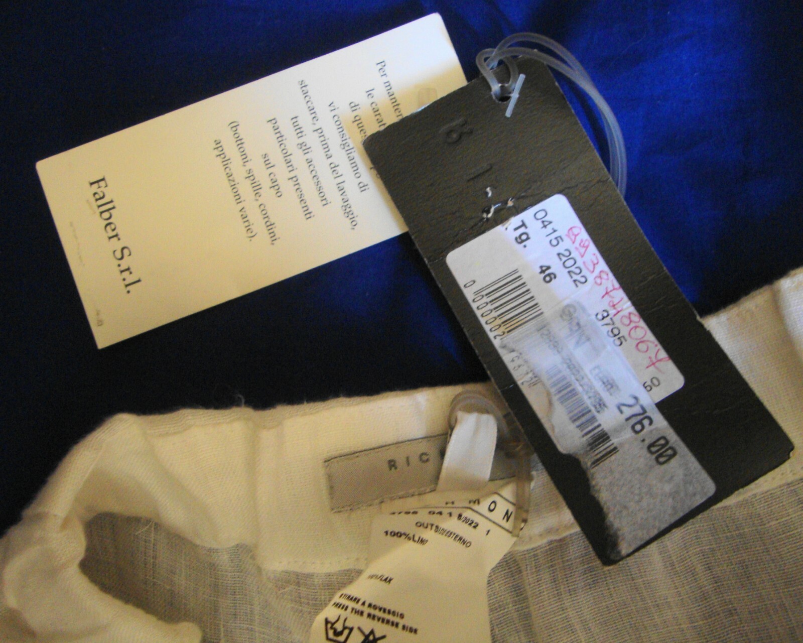 TROUSERS line vintage woman RICHMOND X made Italy size 46 approx M/L new! RARE