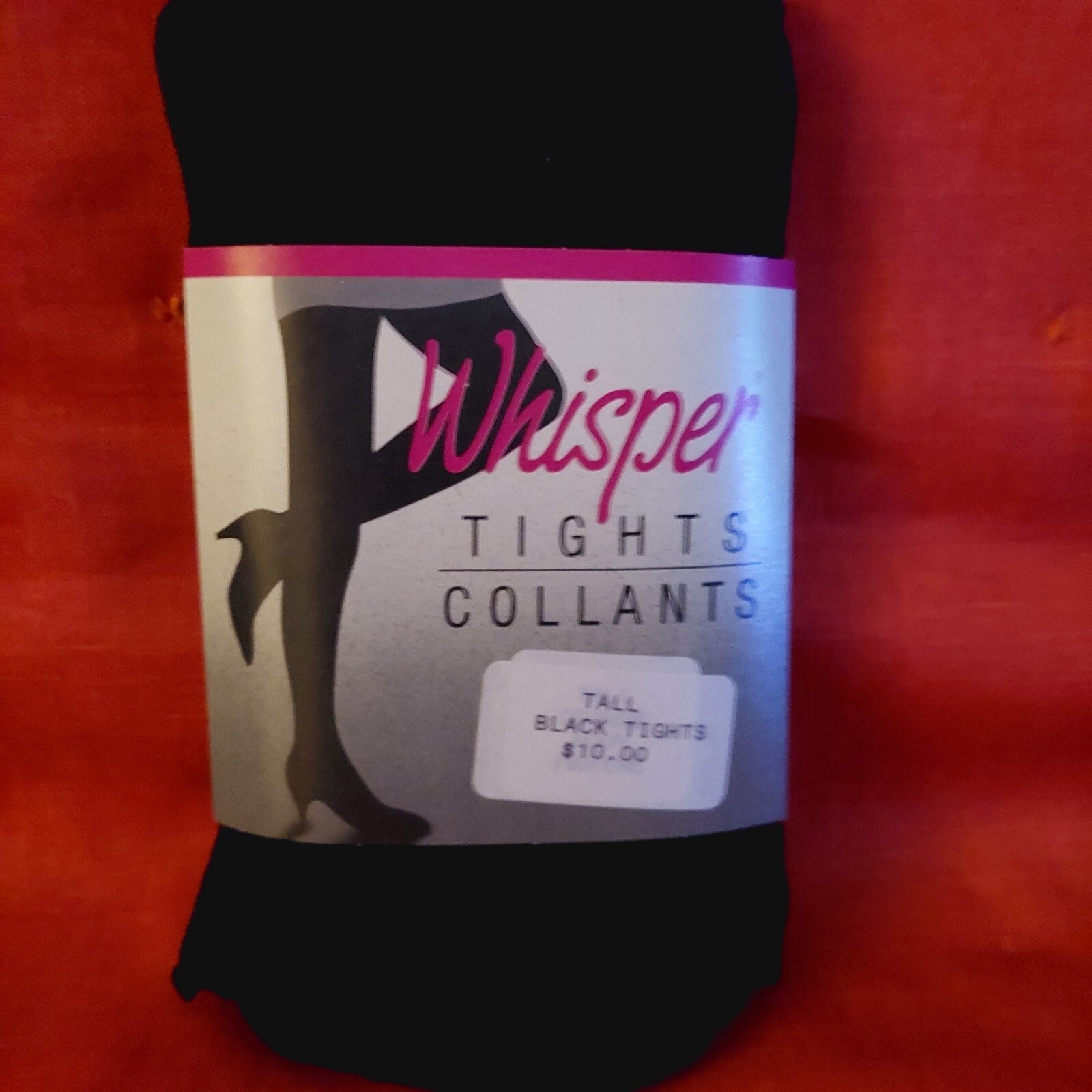 Pantyhose Whisper Opaque Tights Color Black Size Tall 140-170 lbs BWTIGHT