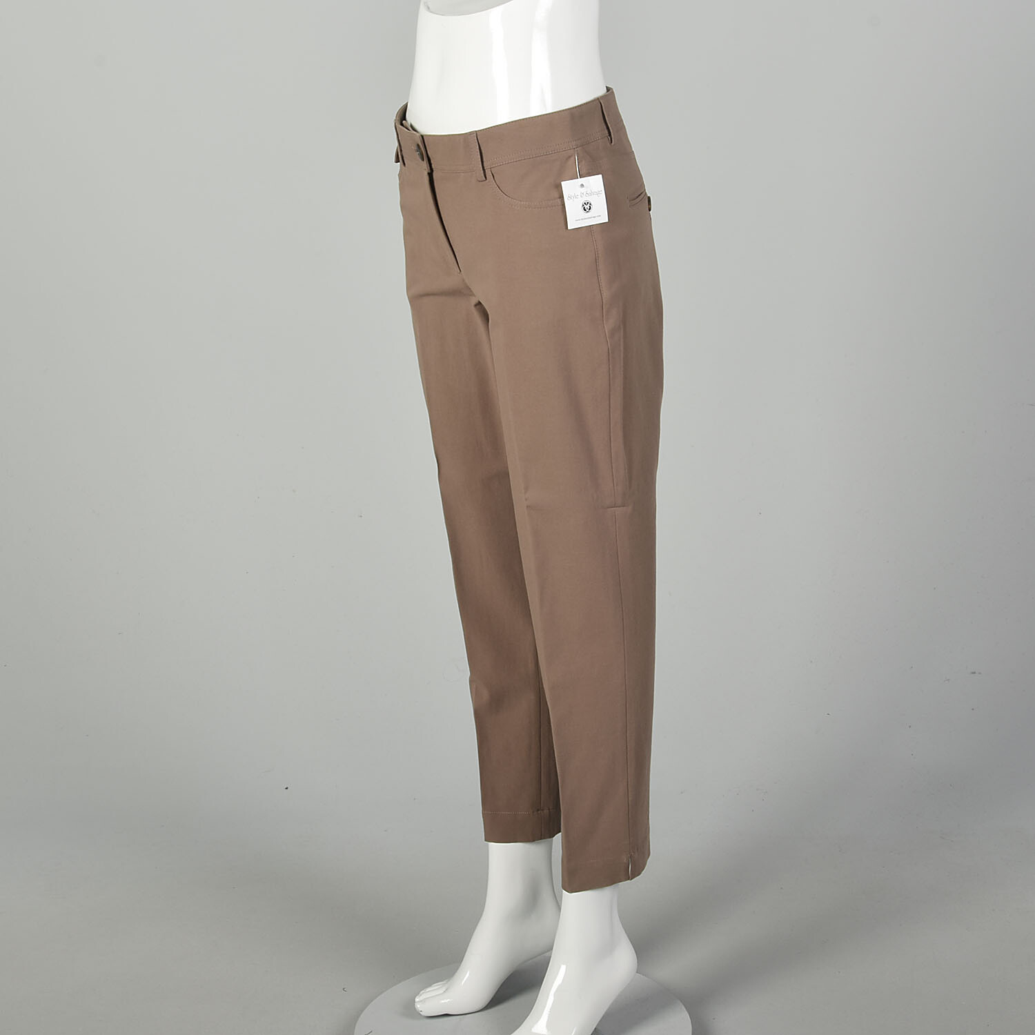 Small Brunello Cucinelli Capri Pants Pleated Tapered Leg Designer Bottoms VTG
