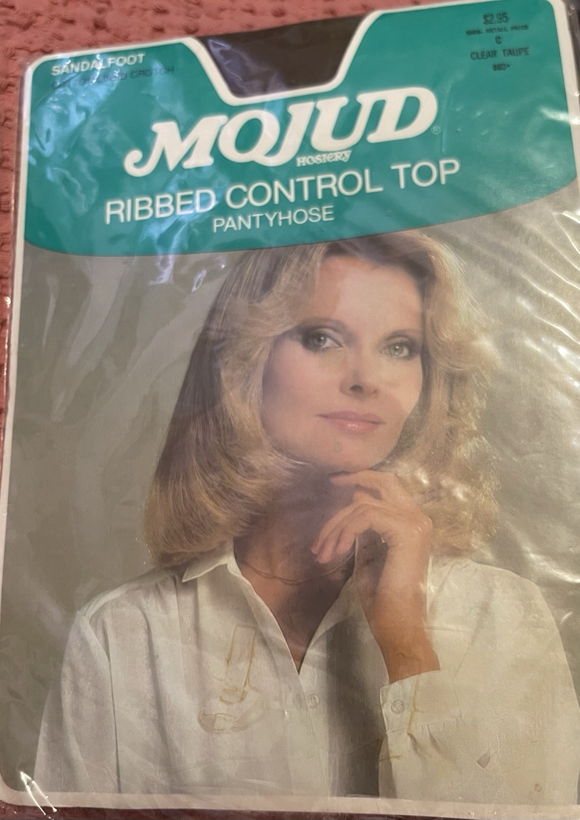 NIP Mojud Ribbed control top pantyhose Sandalfoot Cotton lined ,unworn