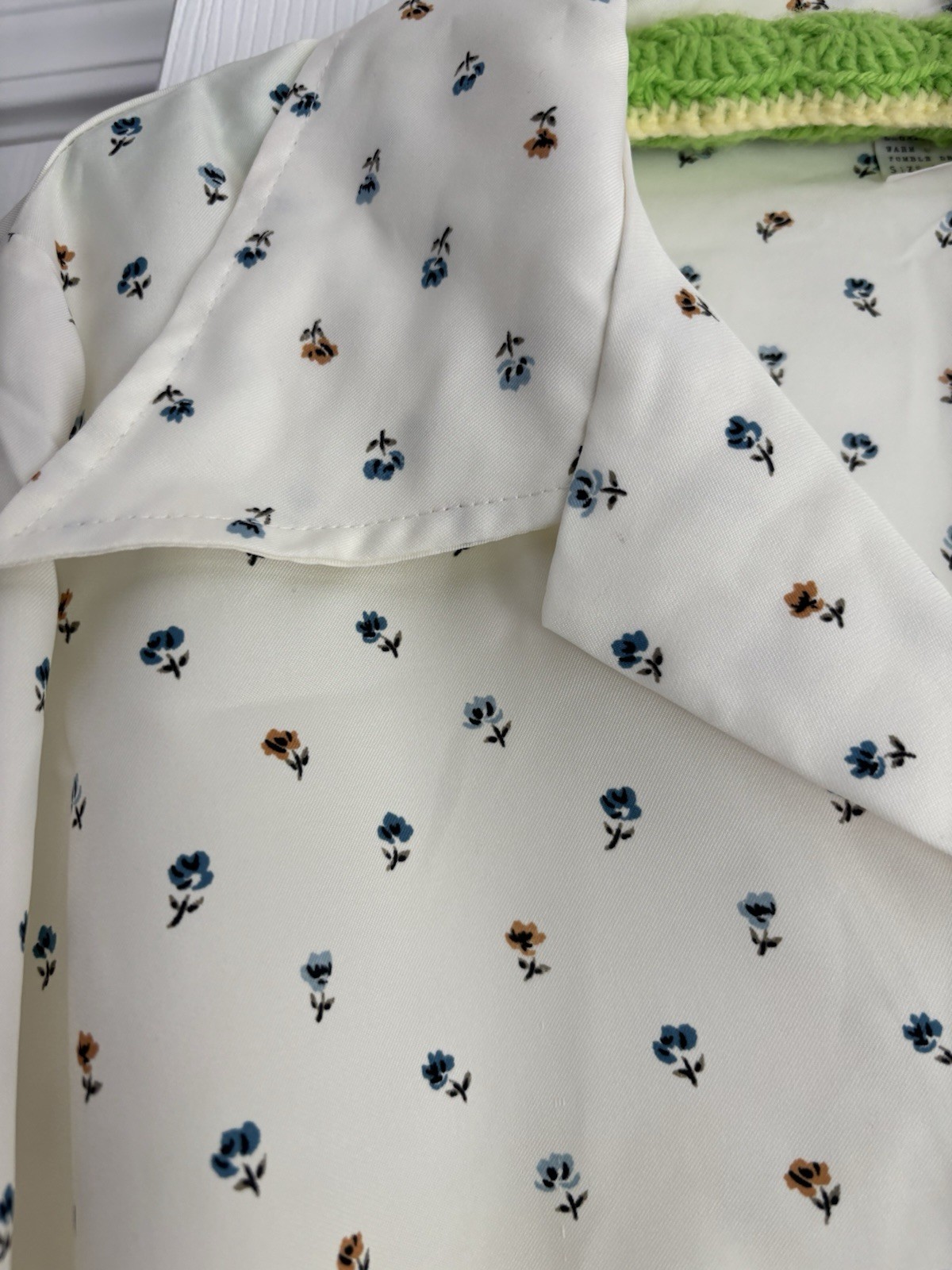 NWT Vintage Womens Blouse Shirt XL Floral – Lean On Klopman Ultressa Dacron Poly