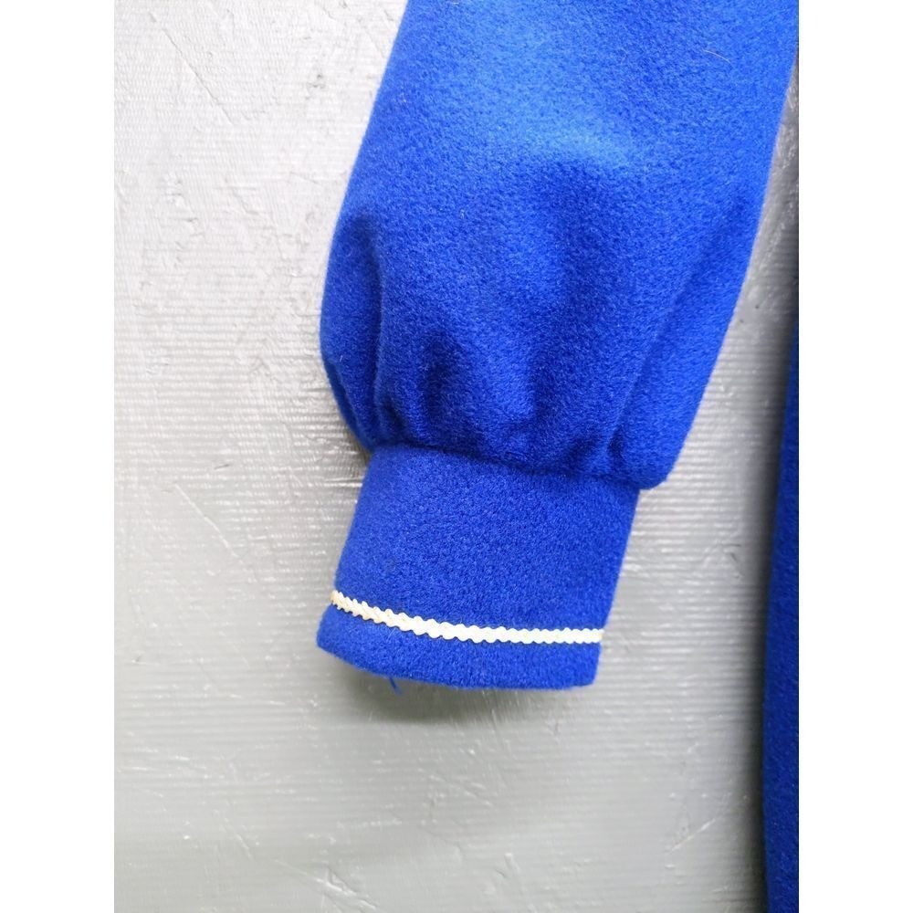 Evelyn Pearson Robe House Coat M Blue Vintage Zip Front Embroidered Maxi Lounger