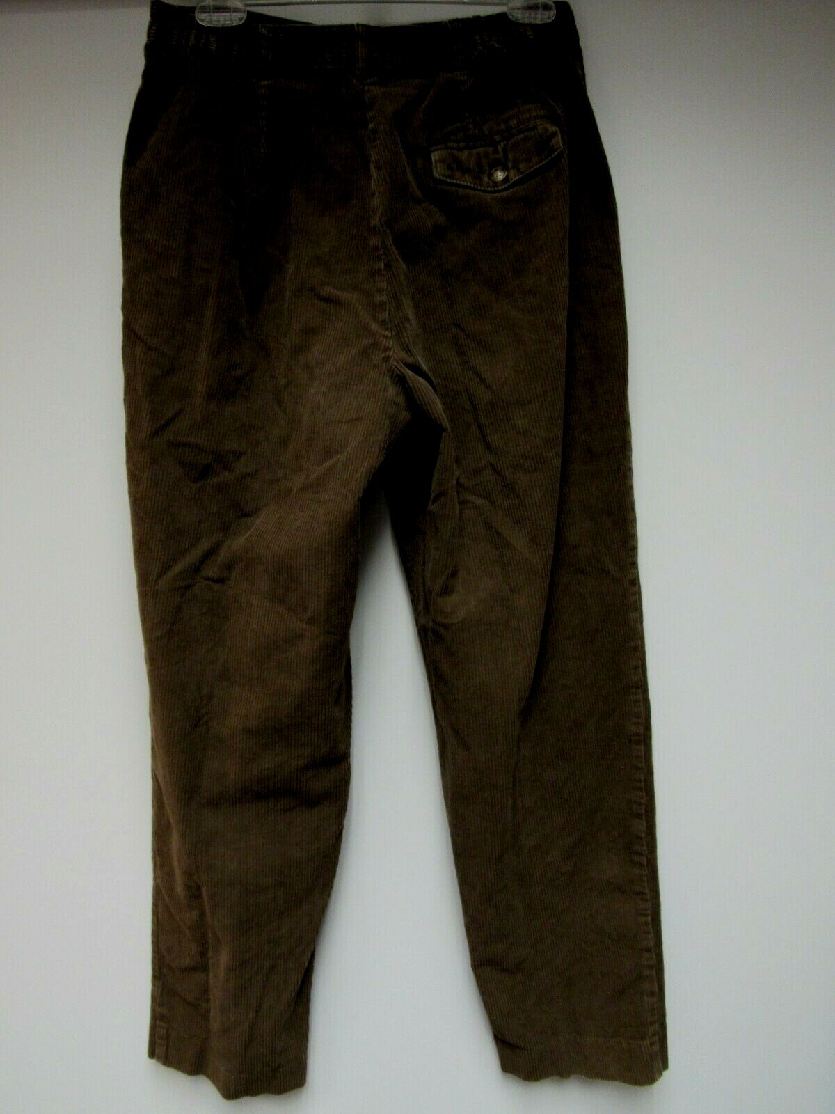 VTG TALBOTS David Brooks Corduroy Cotton Pants Dark Brown 31 1/2 x 29 12 L EUC