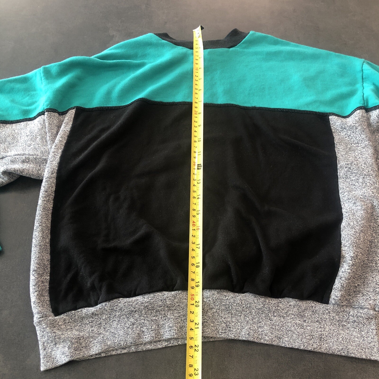 Vintage Runner Up Color Block Crewneck Sweatshirt Made In USA