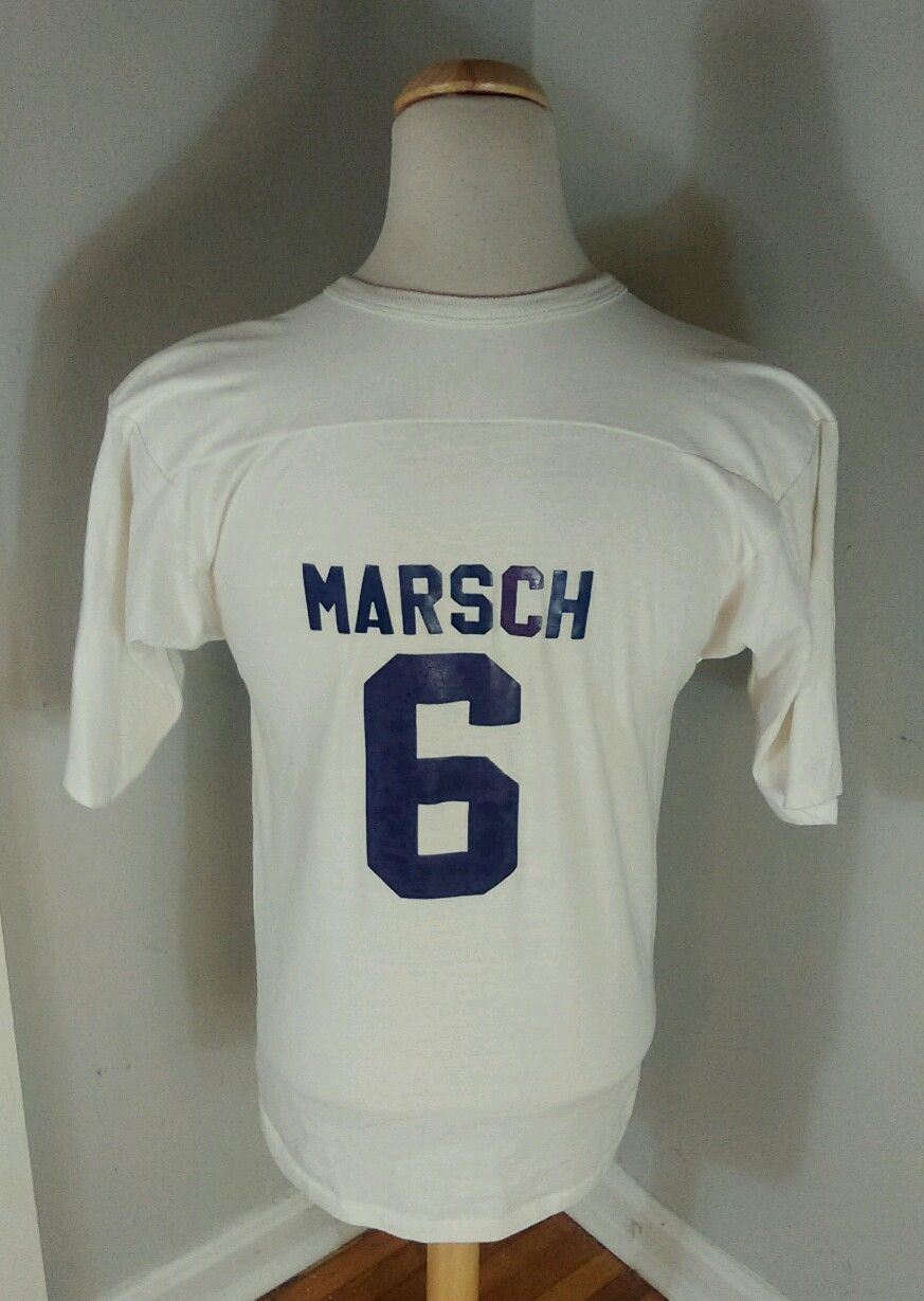 Vintage 70s University of Evansville UE Cotton Russell Jersey T Shirt Basketball