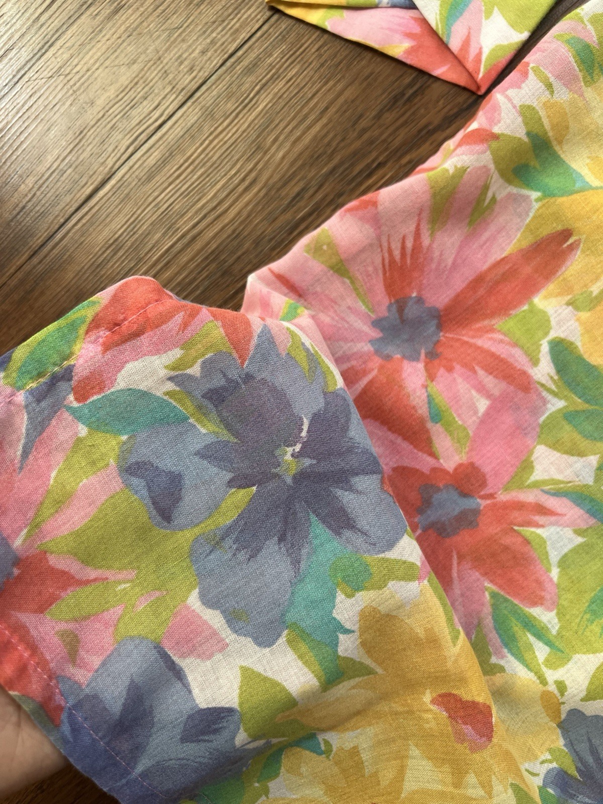 Vintage 80s 90s Floral Shirt Large Womens Multicolor Button Up Vibrant Cottage