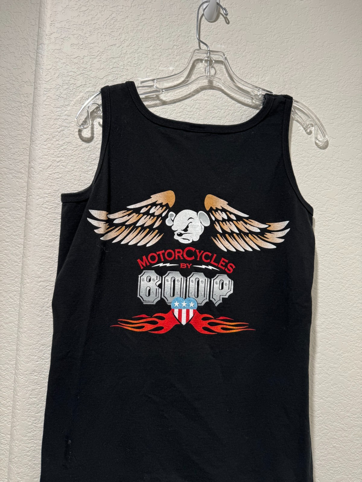 Vtg 90s Betty Boop Motorcycle Sleeveless Tank Top Shirt Sz M Chopper Graphic Tee