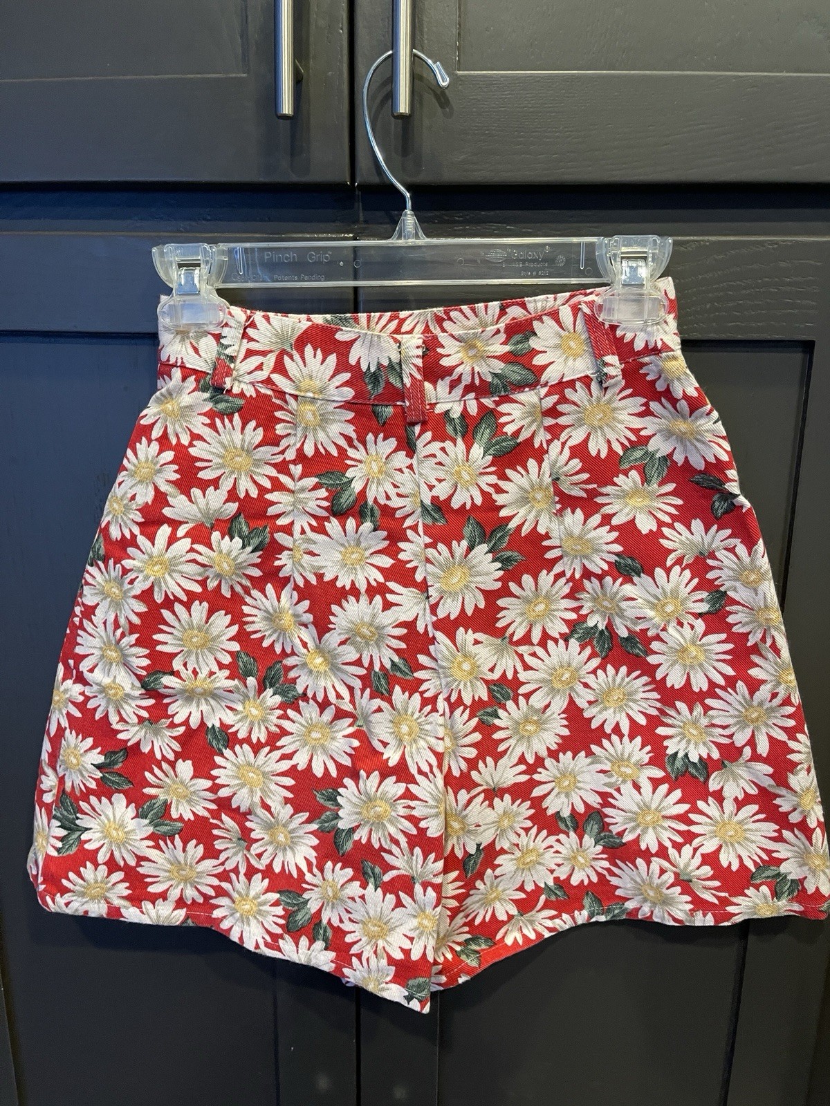 Vintage 90s A. Byer Daisy White Red Skort Skirt Size 9 Junior Girls