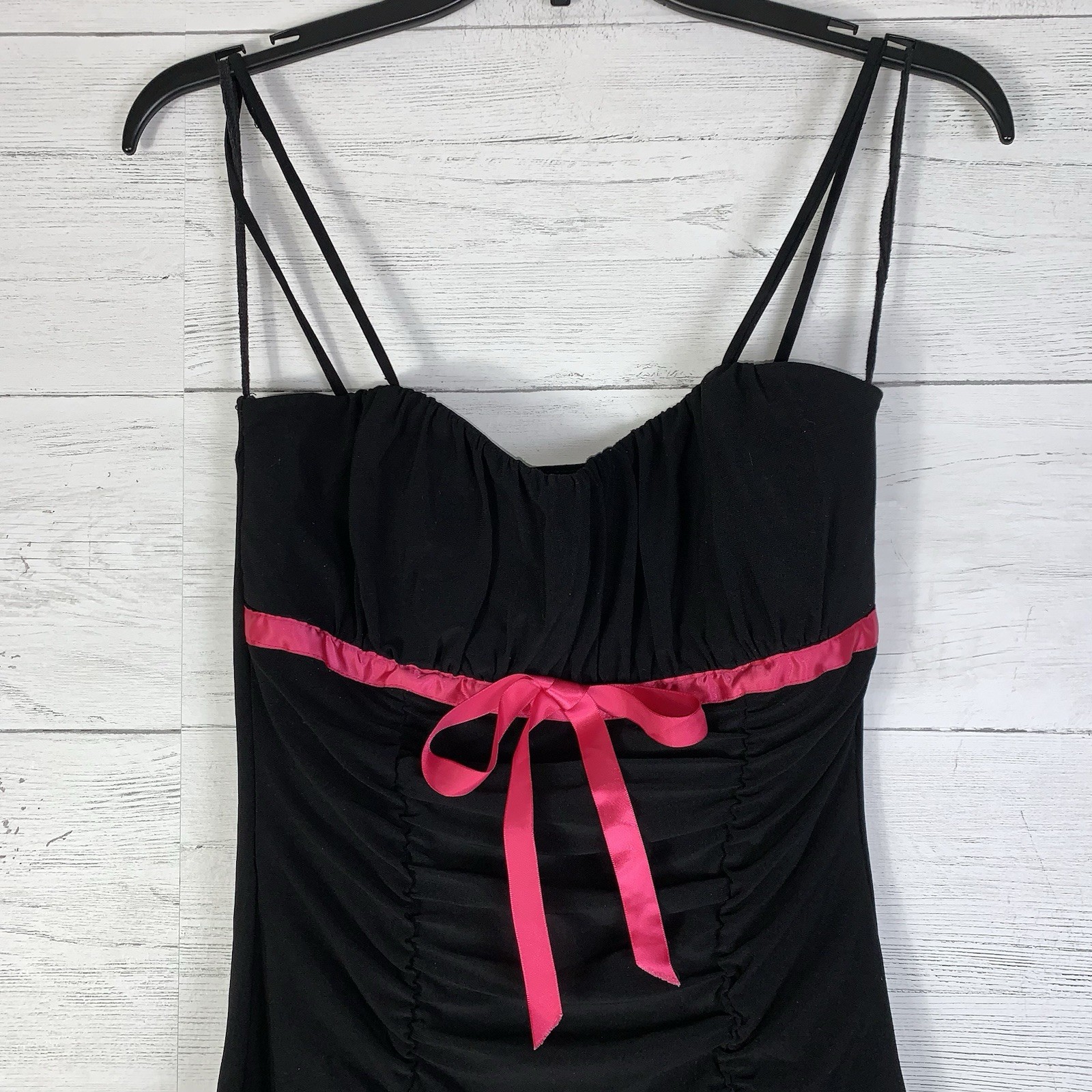 Vtg 90s/Y2K Taboo Dance Formal Stretch Bodycon Ruched fit&flare Mini Dress