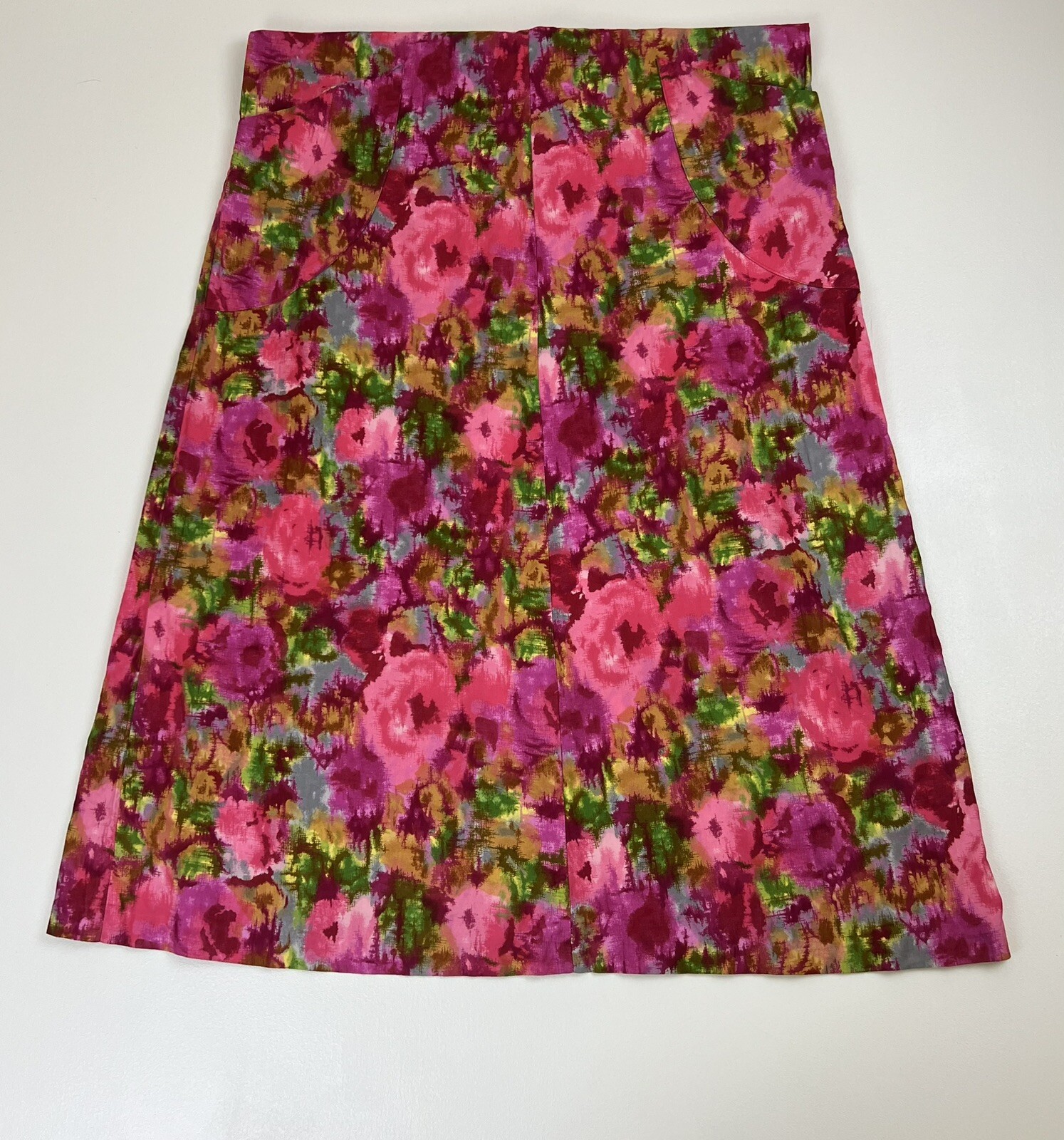 Vtg 60s Meena of California Mod Pink Floral Sleeveless Maxi Dress MCM See Notes